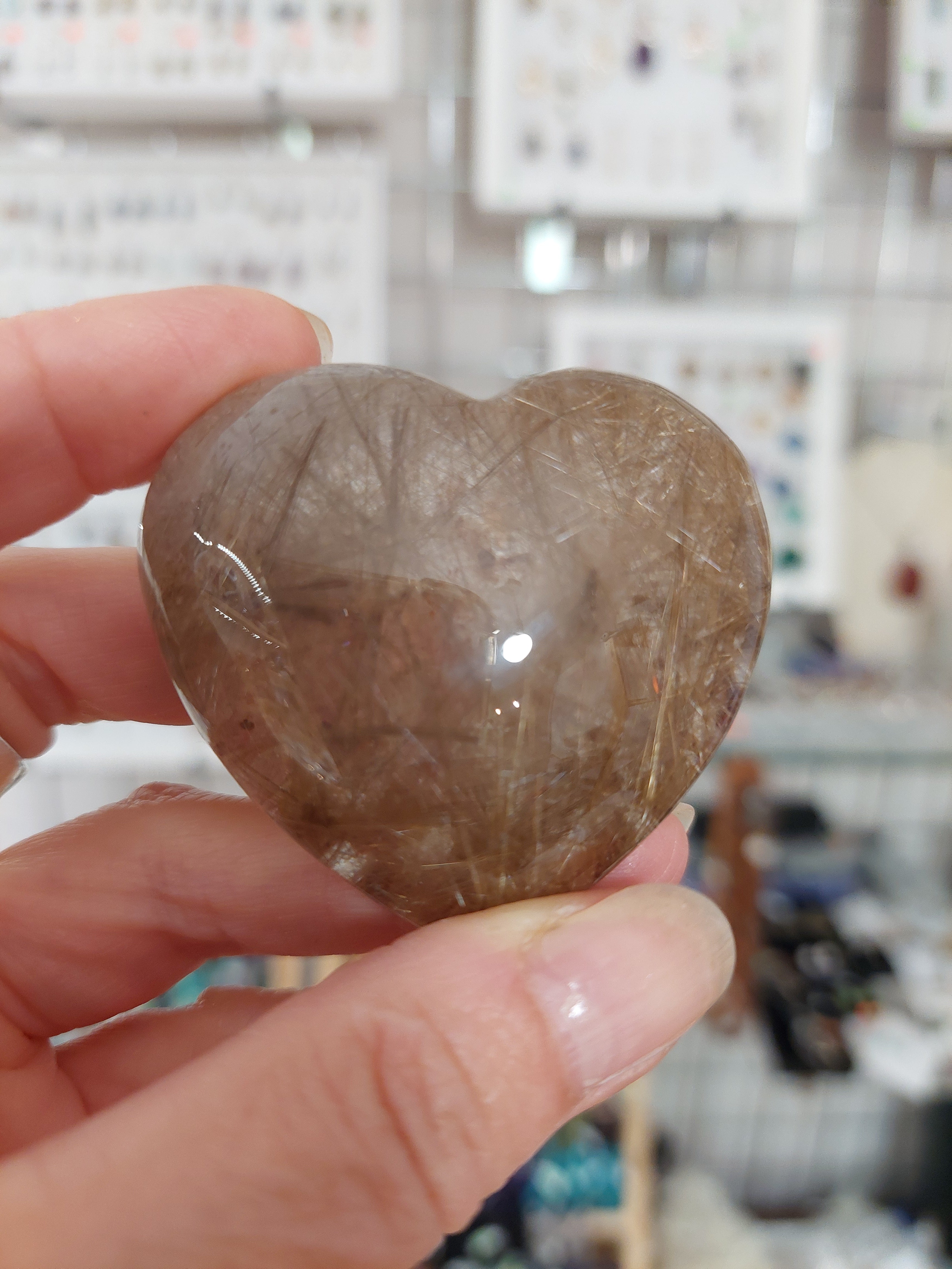 Rutilated Quartz Heart - 5cm (width)