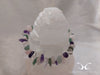 4 Stone Chip Bead Bracelet (Amethyst Clear Quartz Rose Green Aventurine) -