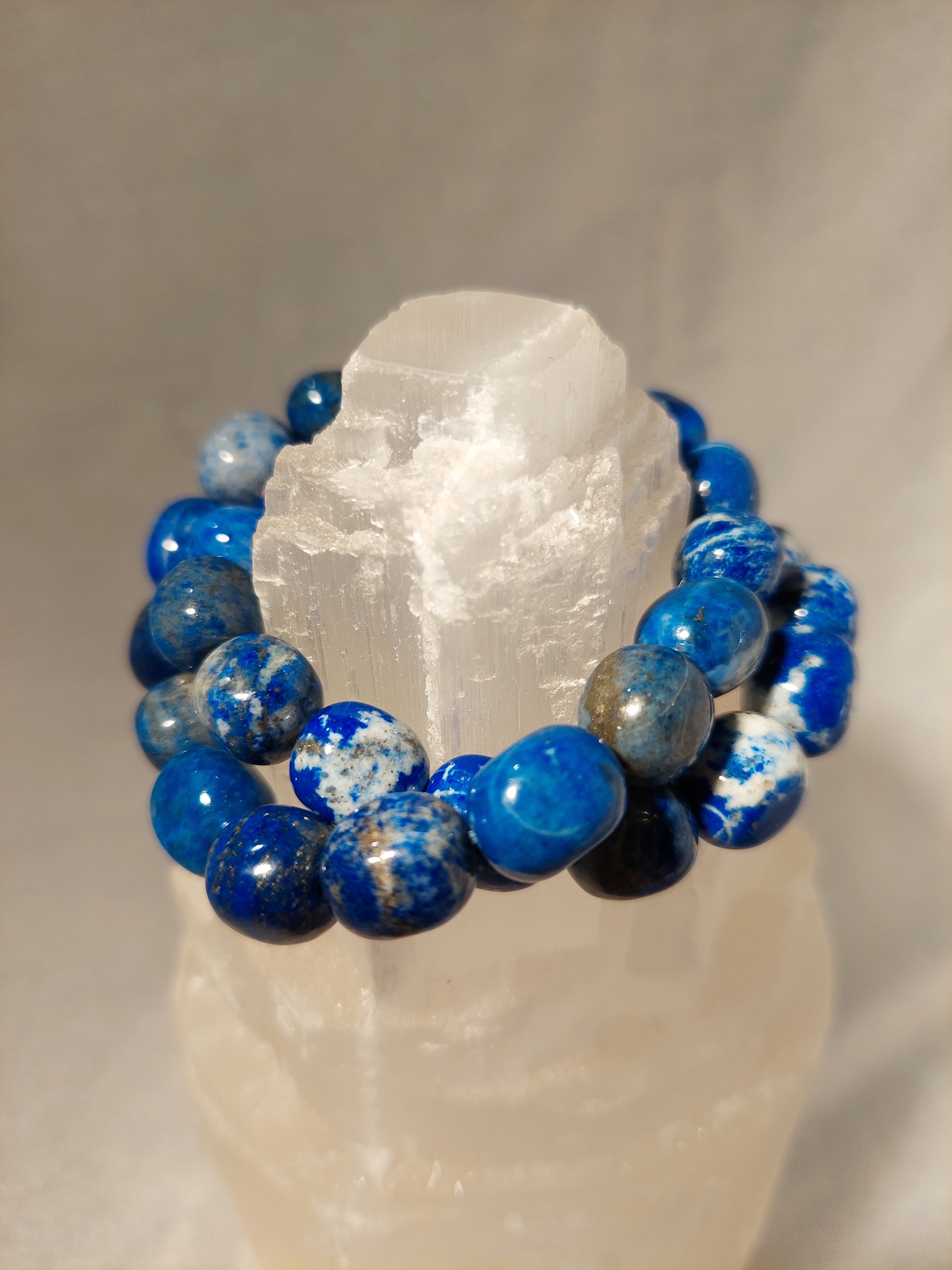 Lapis Lazuli Nugget Bead Bracelet - 10mm Bead (diameter)