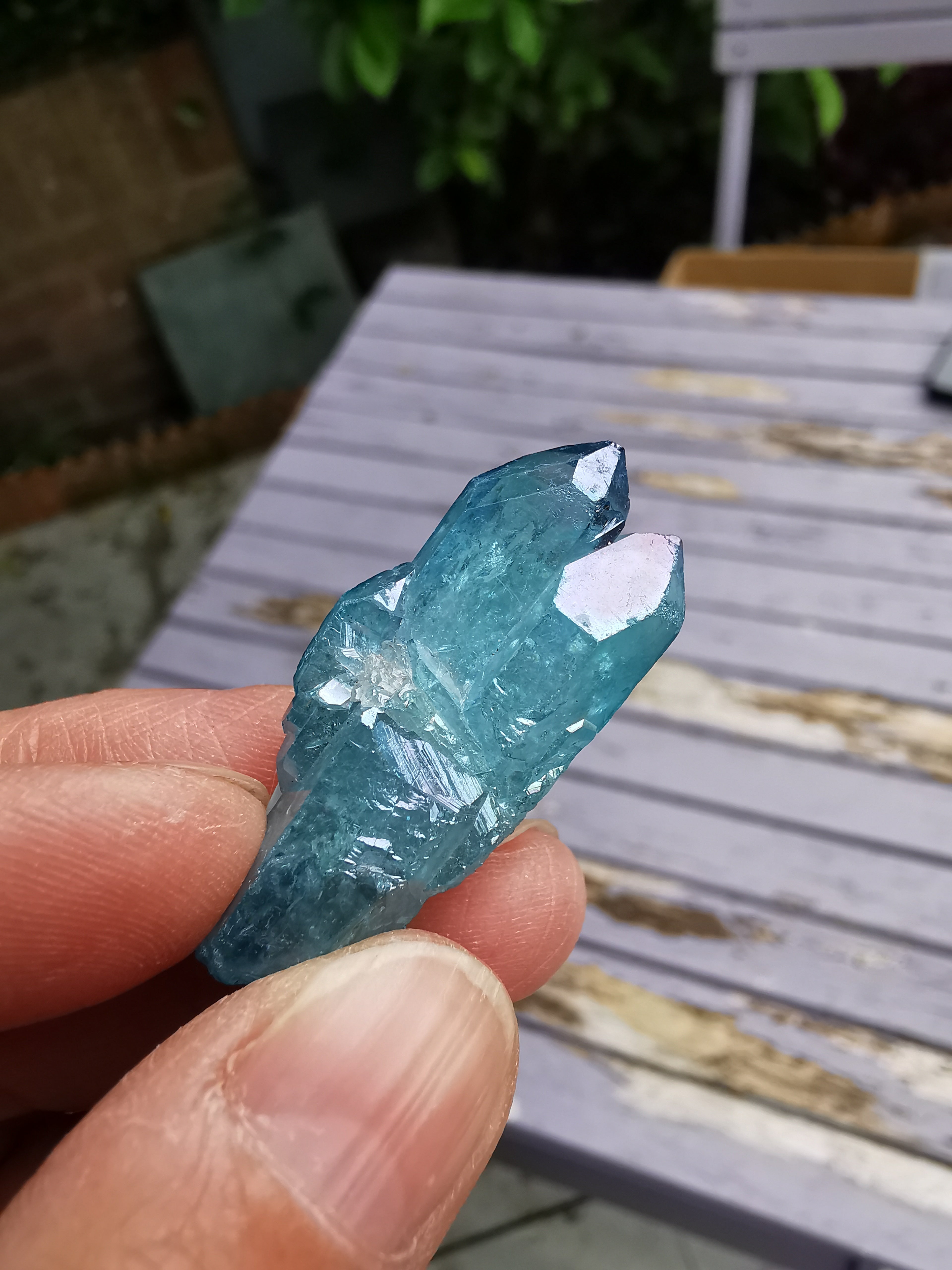 Aqua Aura Quartz Cluster