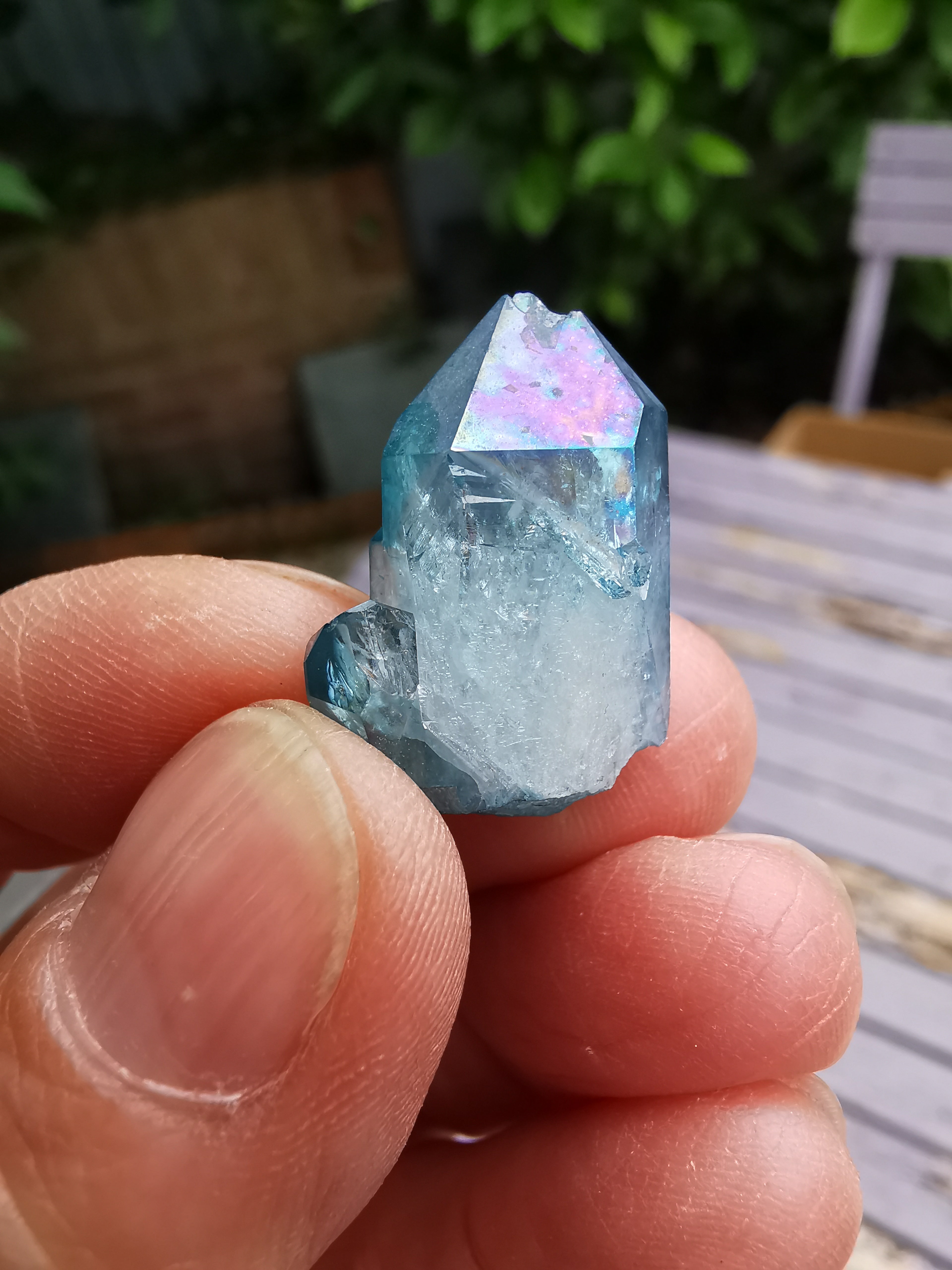 Aqua Aura Quartz Cluster