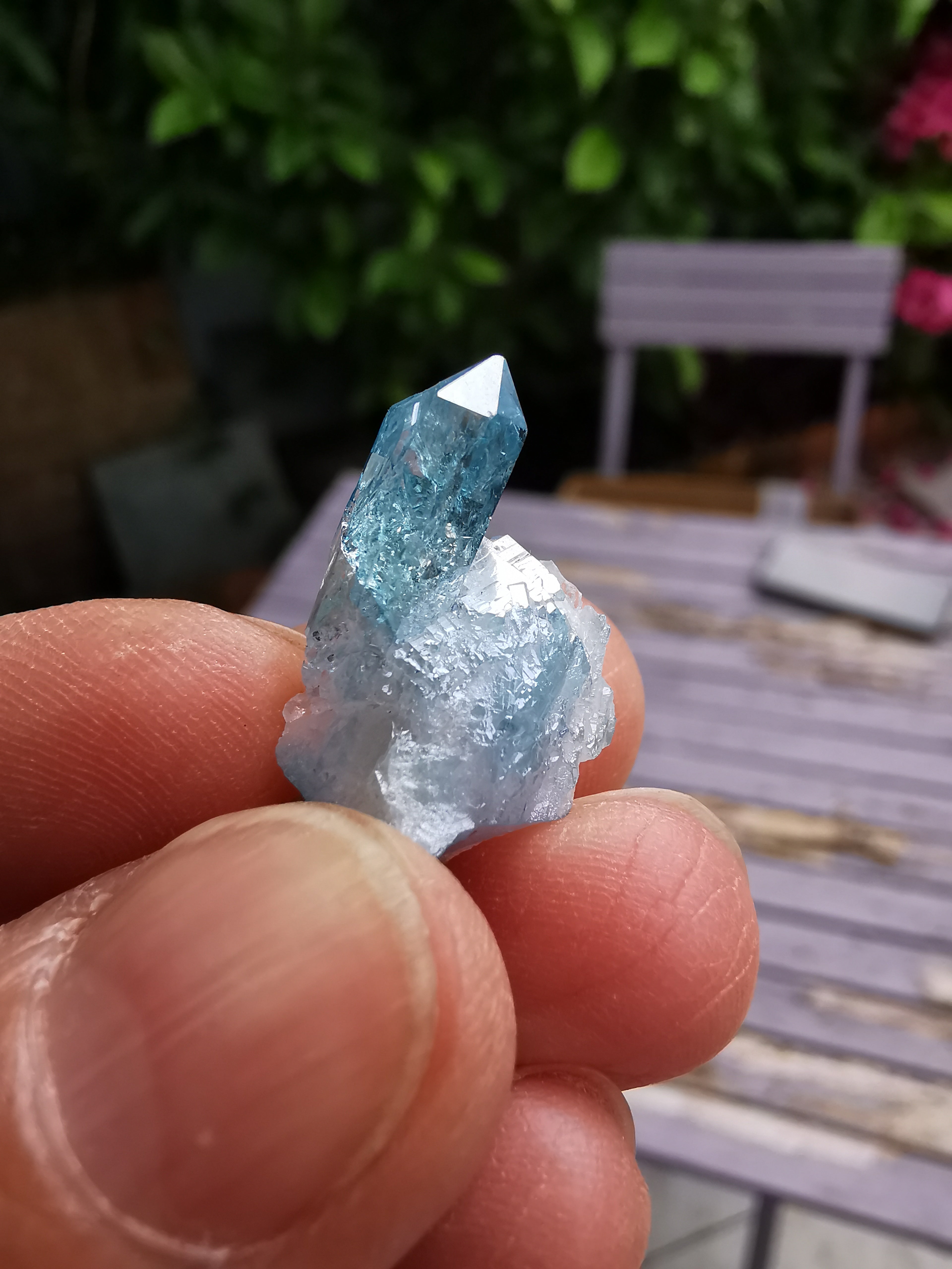 Aqua Aura Quartz Cluster