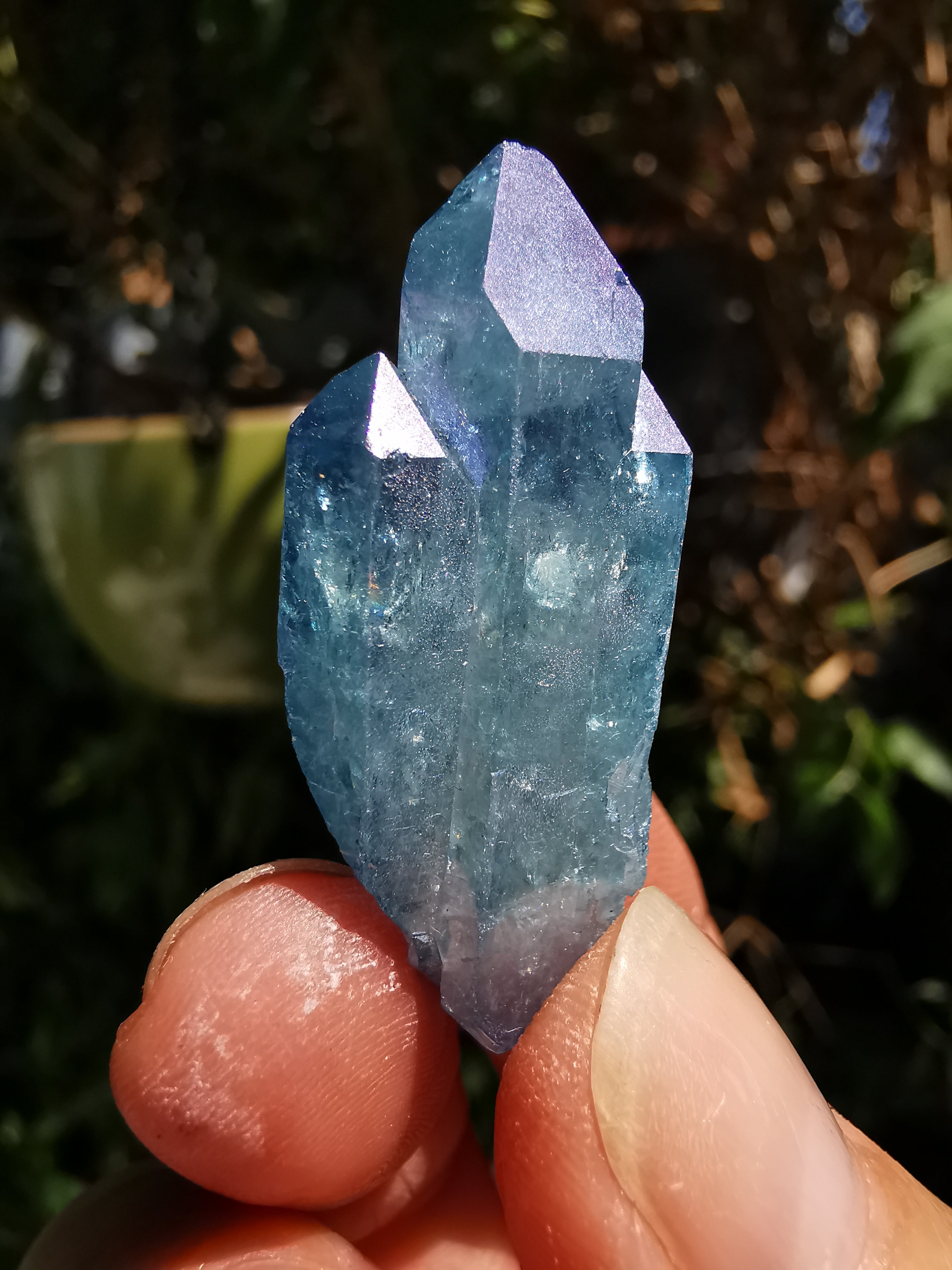 Aqua Aura Quartz Cluster