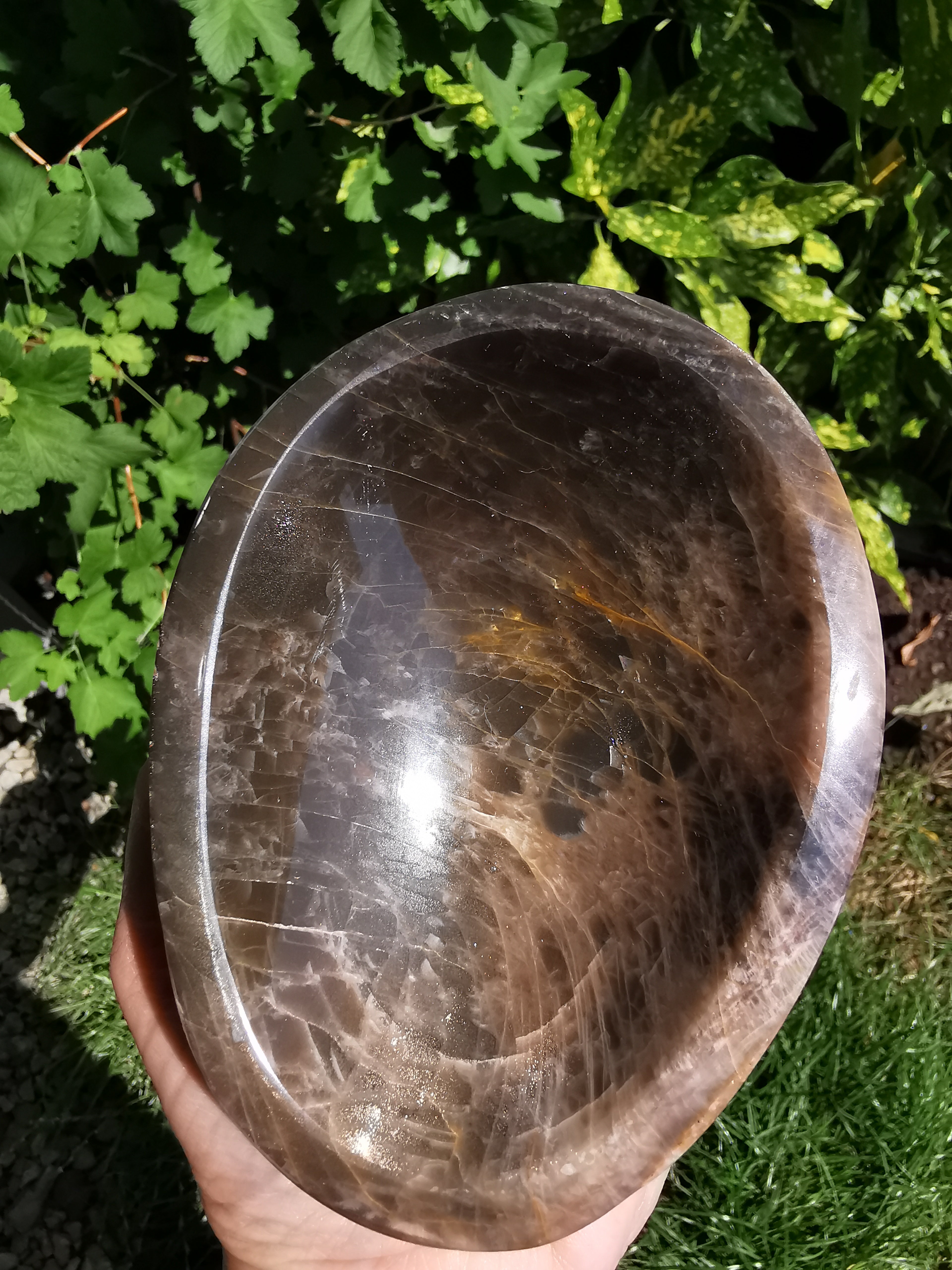 Black Moonstone Oval Dish