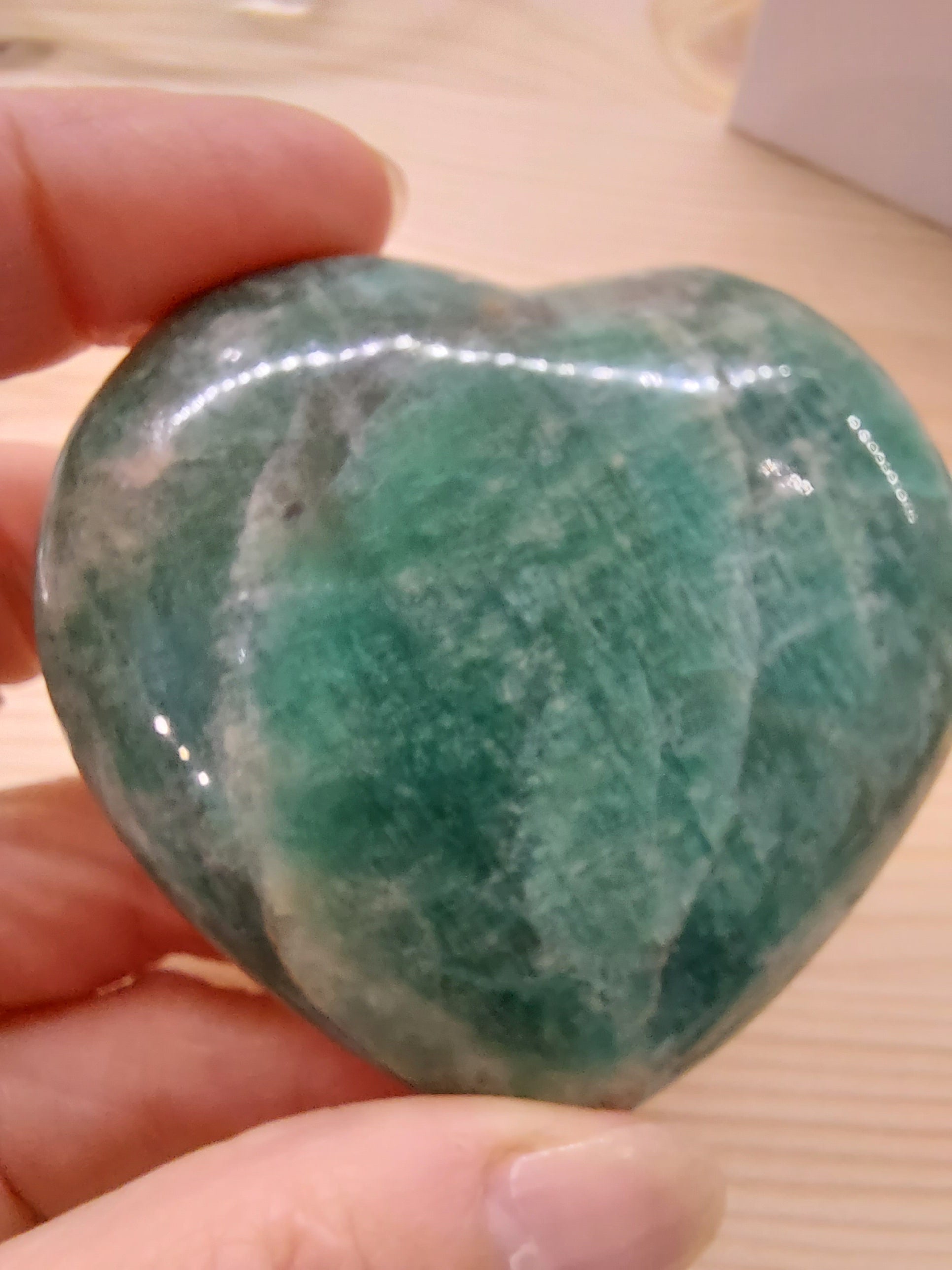 Amazonite Heart - 6.5cm (width)