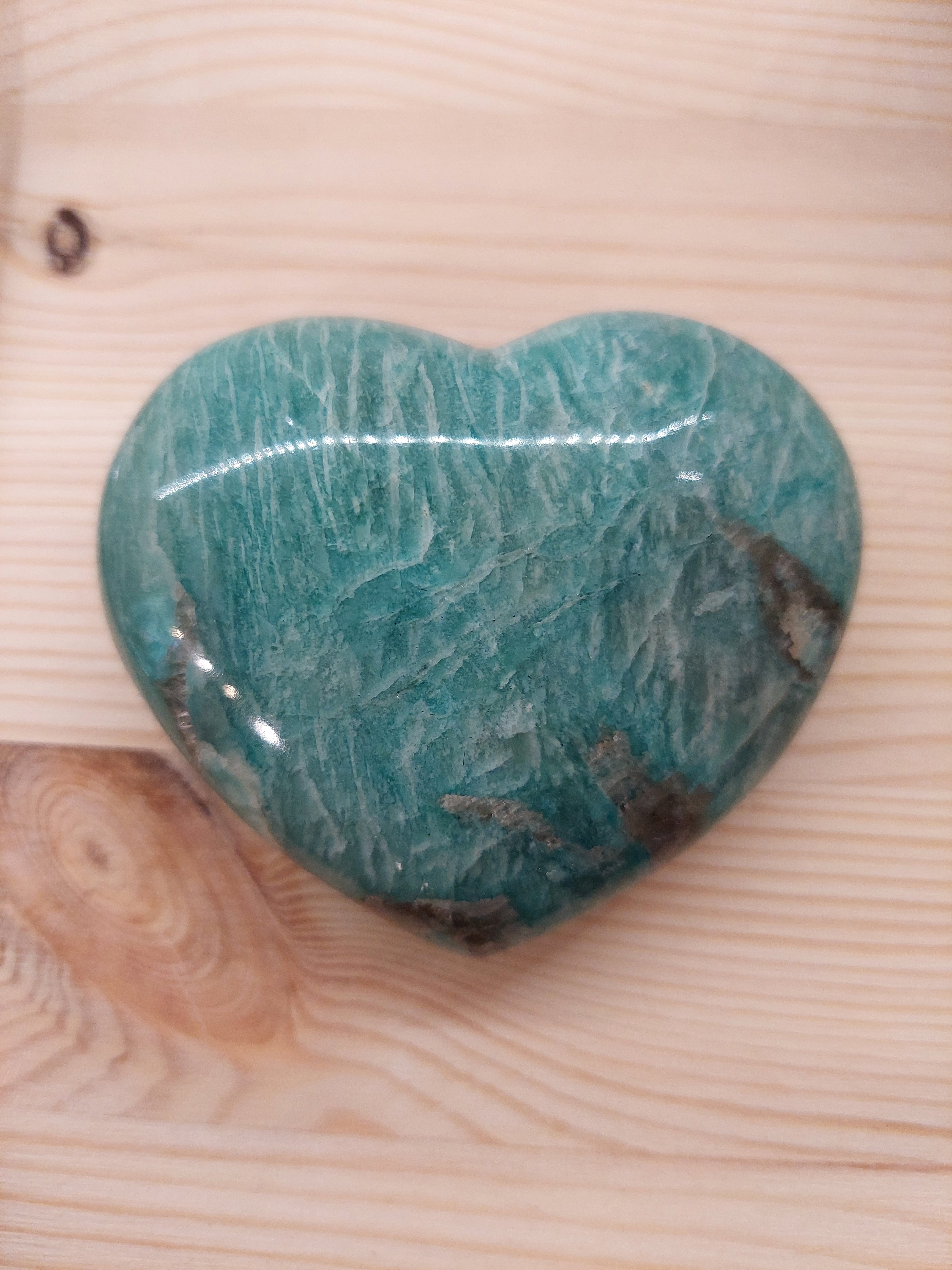 Amazonite Heart - 8.25cm (width)