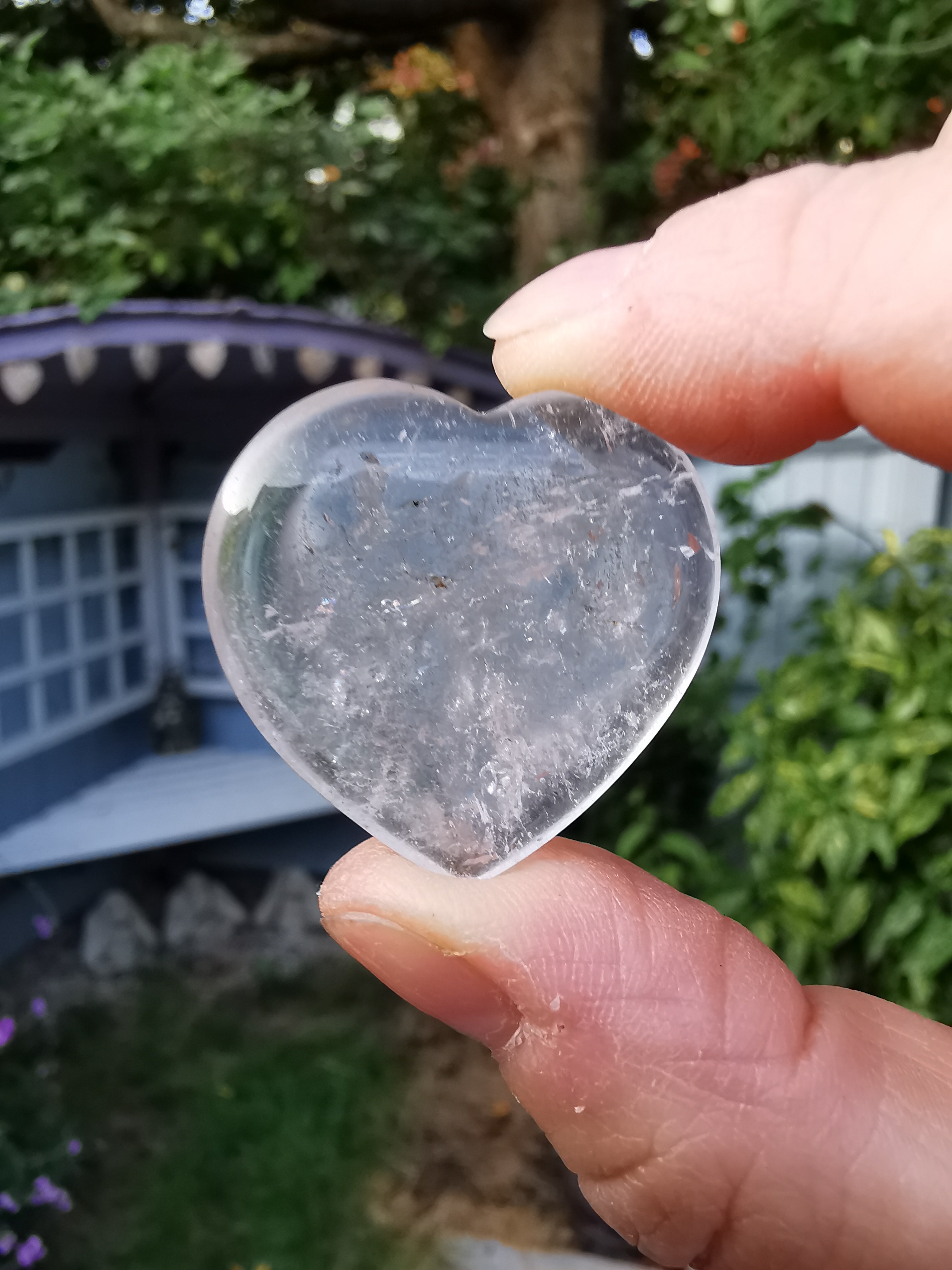 Clear Quartz Heart -  3cm (width)