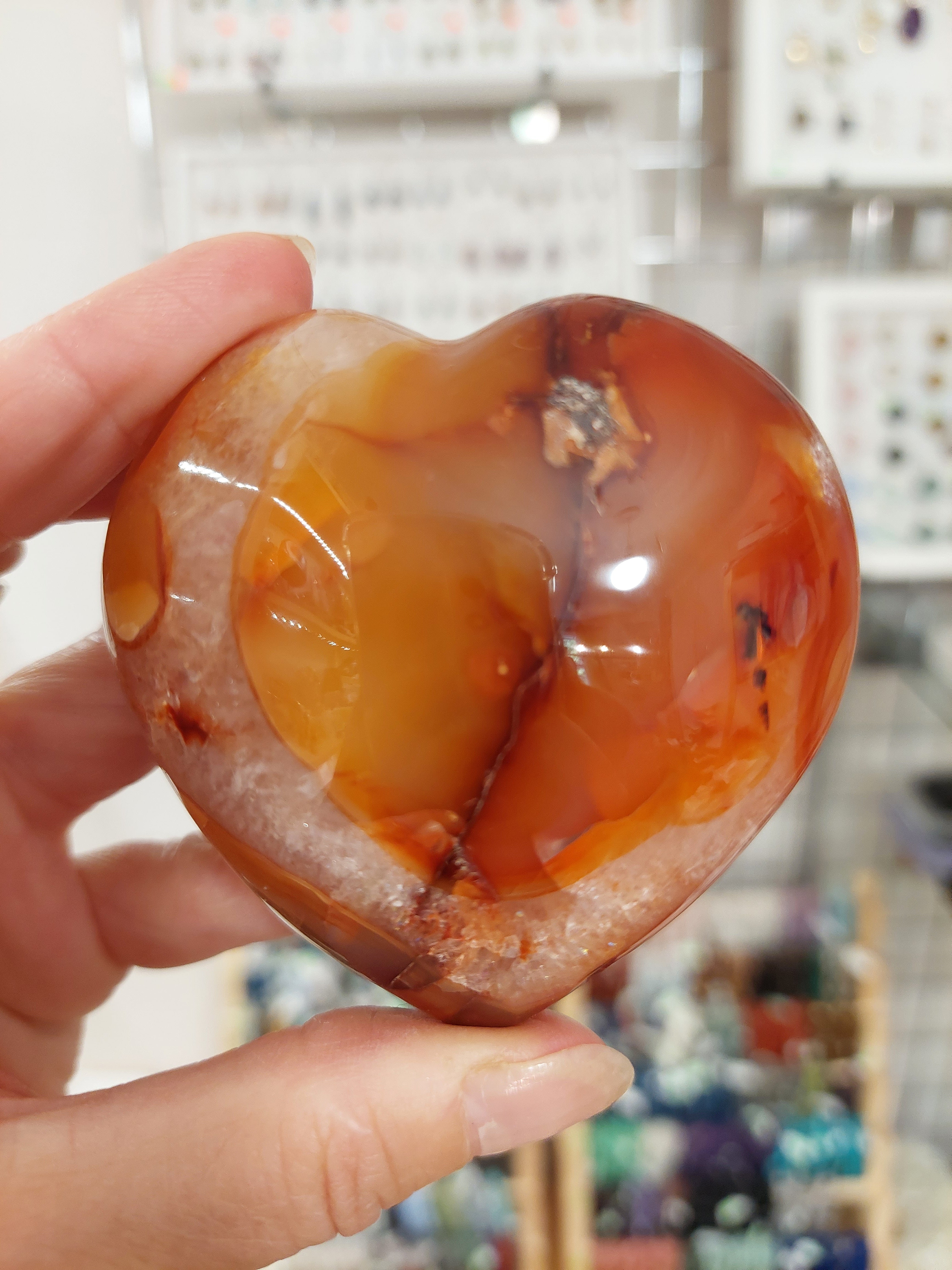 Carnelian Heart - 6.6cm (width)