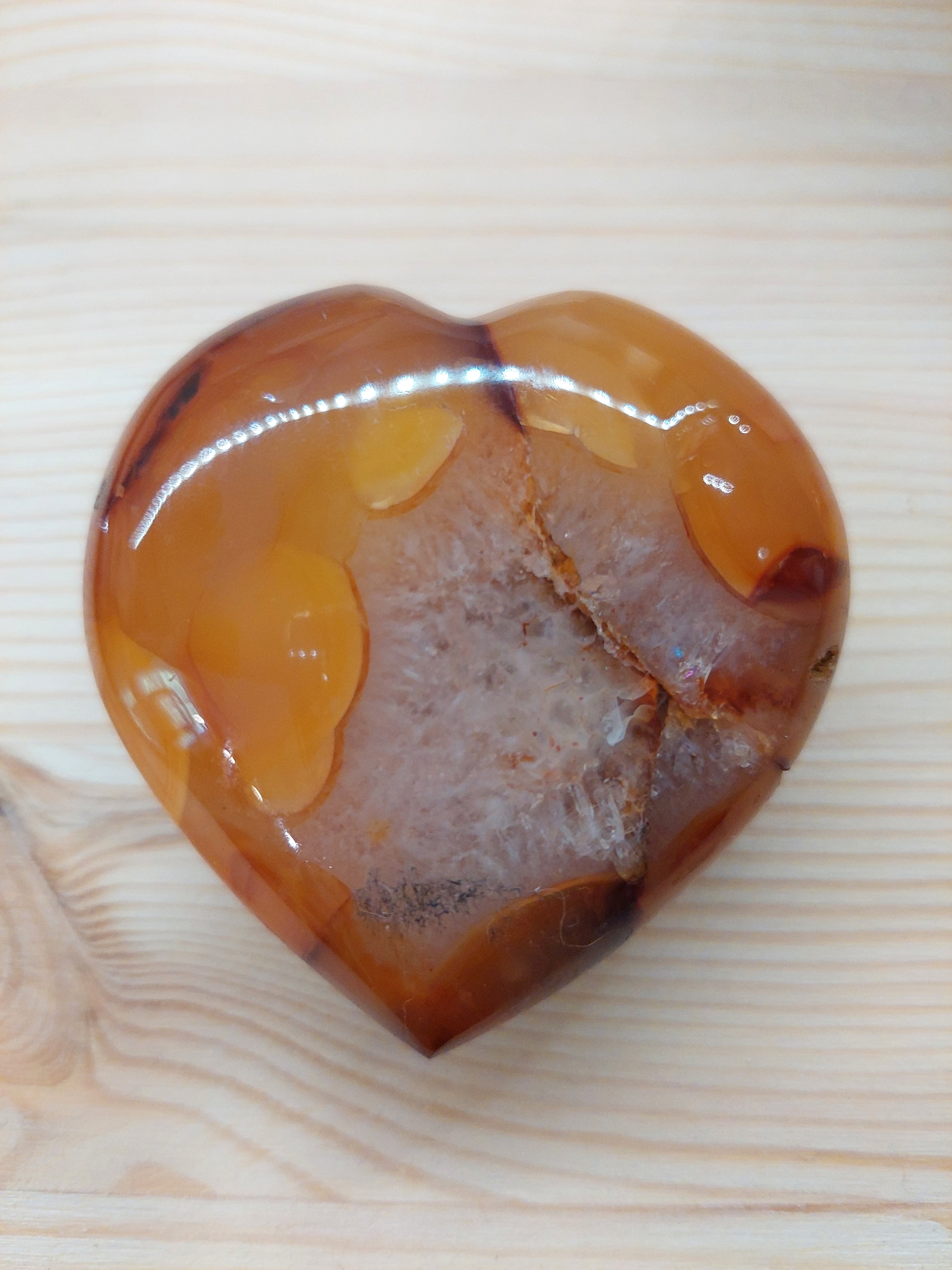 Carnelian Heart - 6.6cm (width)