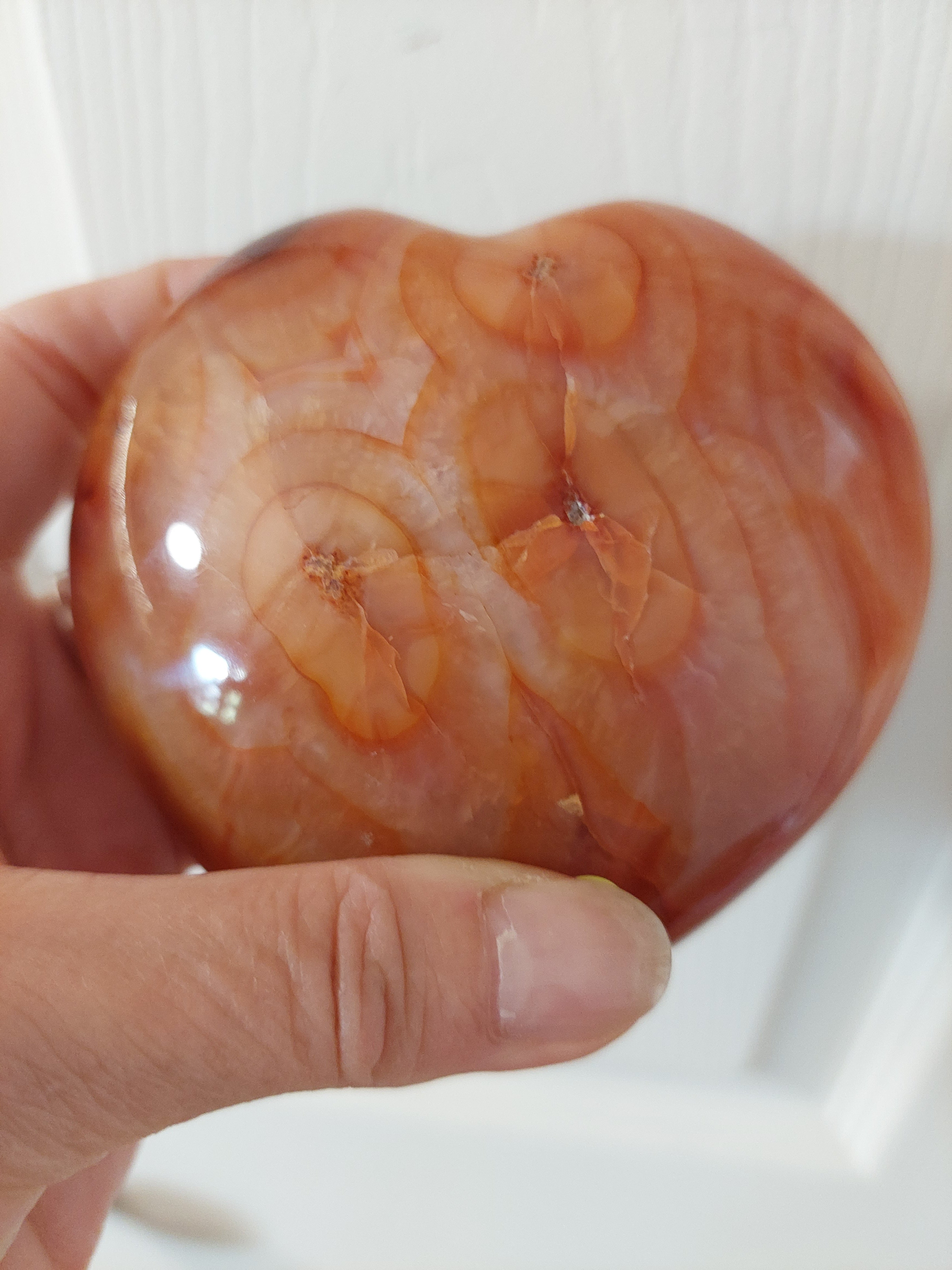Carnelian Heart - 8.9cm (width)