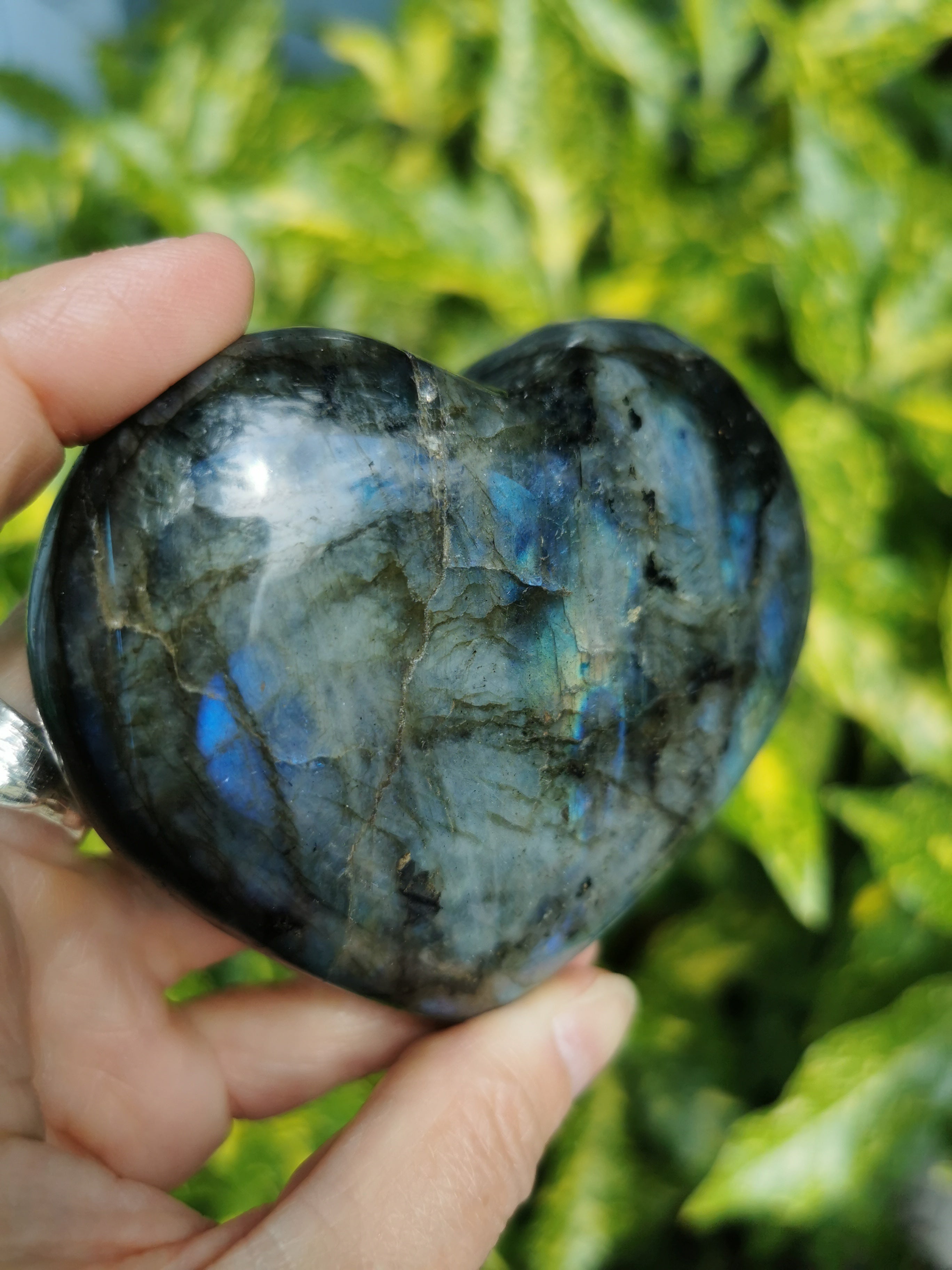Labradorite Heart - 8.5cm (width)