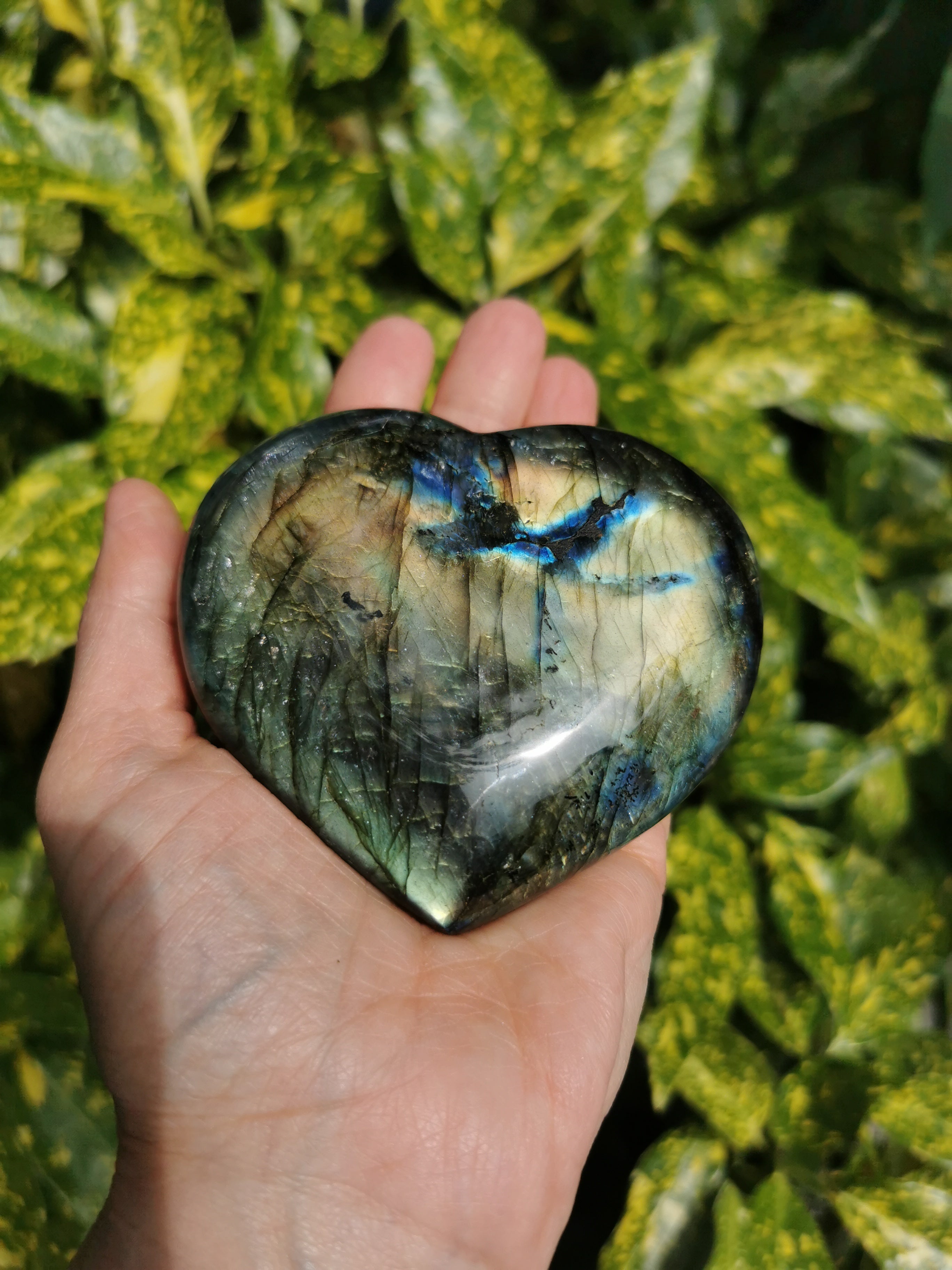 Labradorite Heart - 9cm (width)