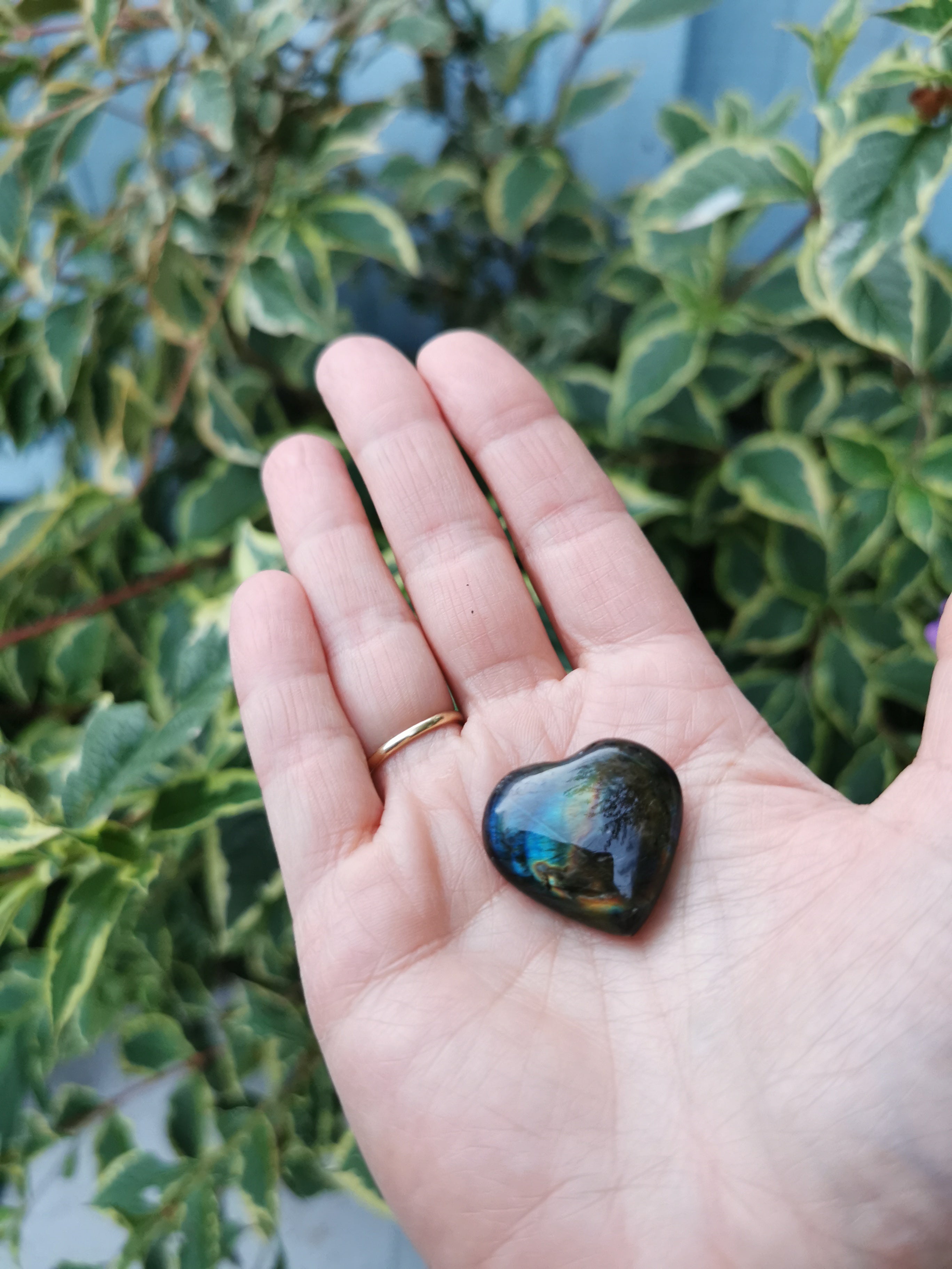 Labradorite Heart  - 2.8cm (width)