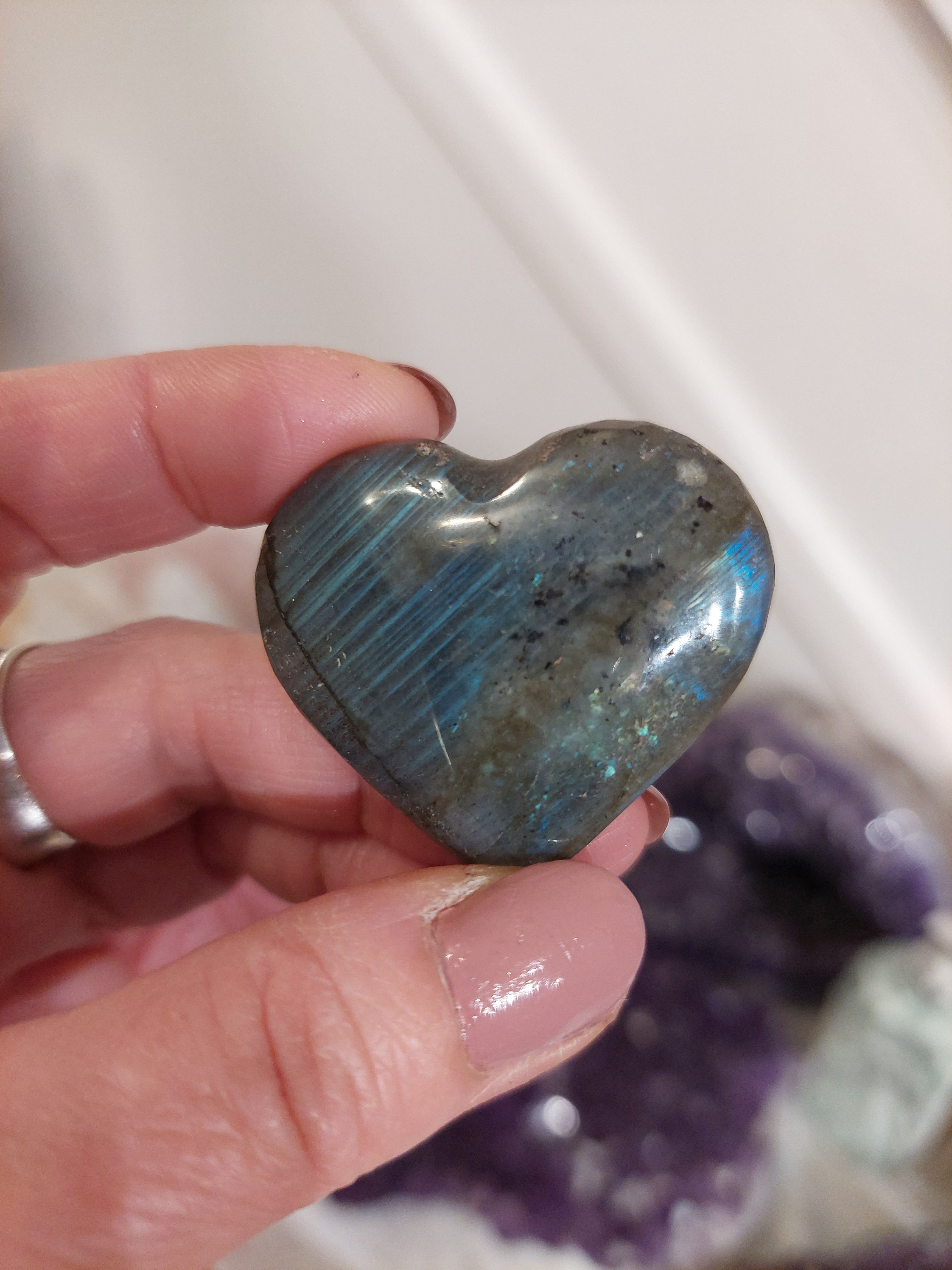 Labradorite Heart - 4cm (width)