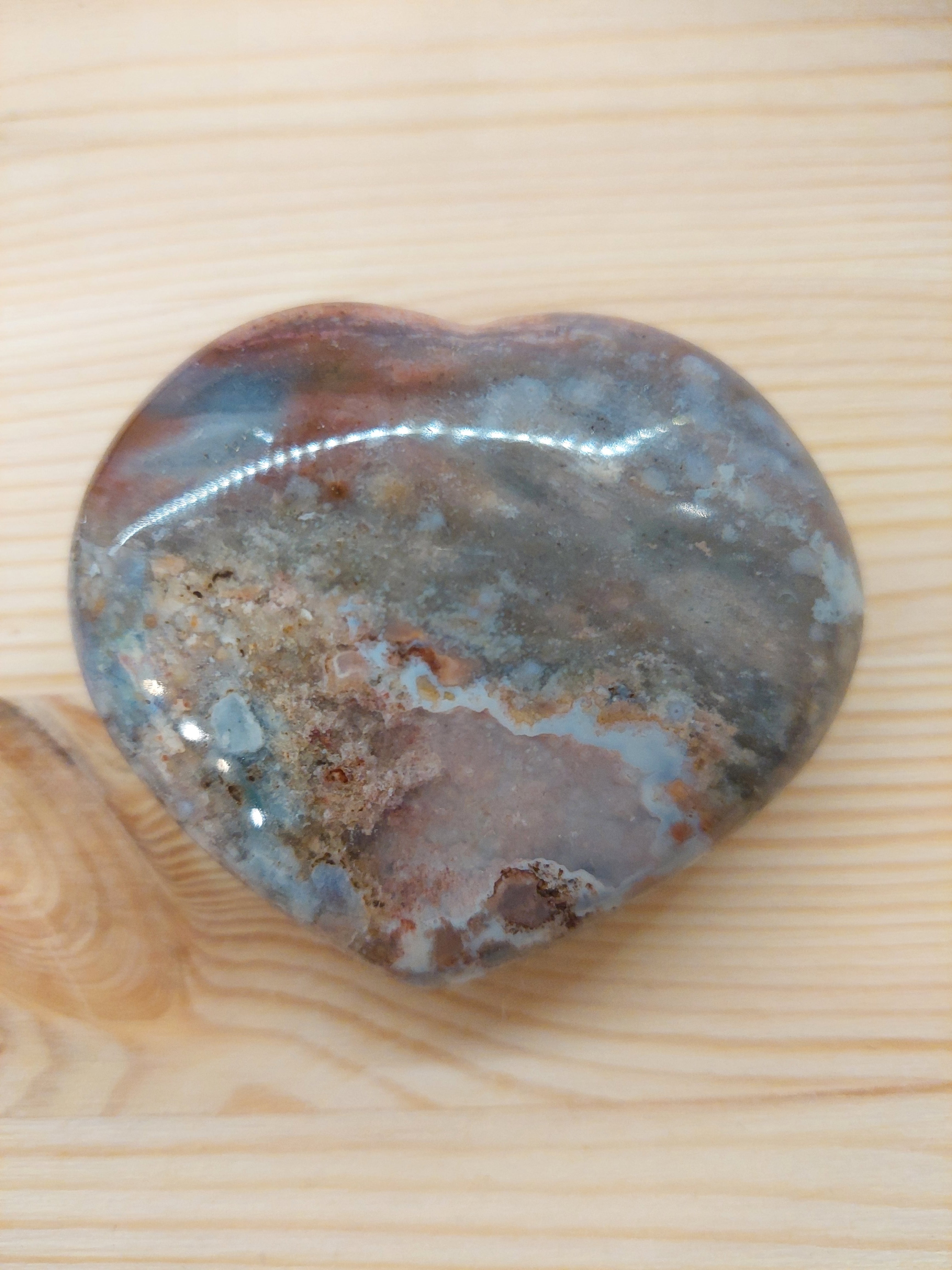 Ocean Jasper Heart - 7cm (width)