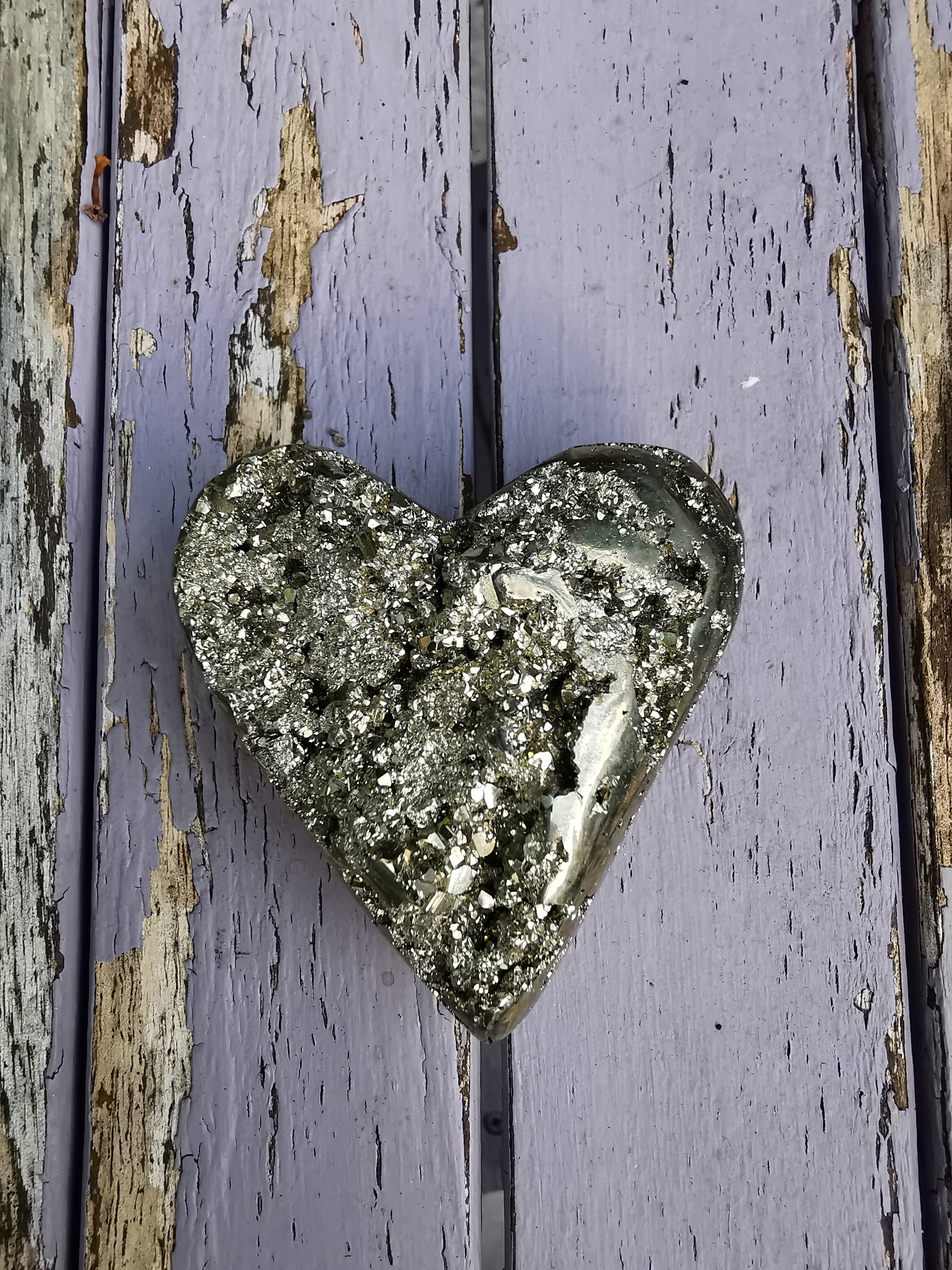 Pyrite Heart - 5.25cm (width)