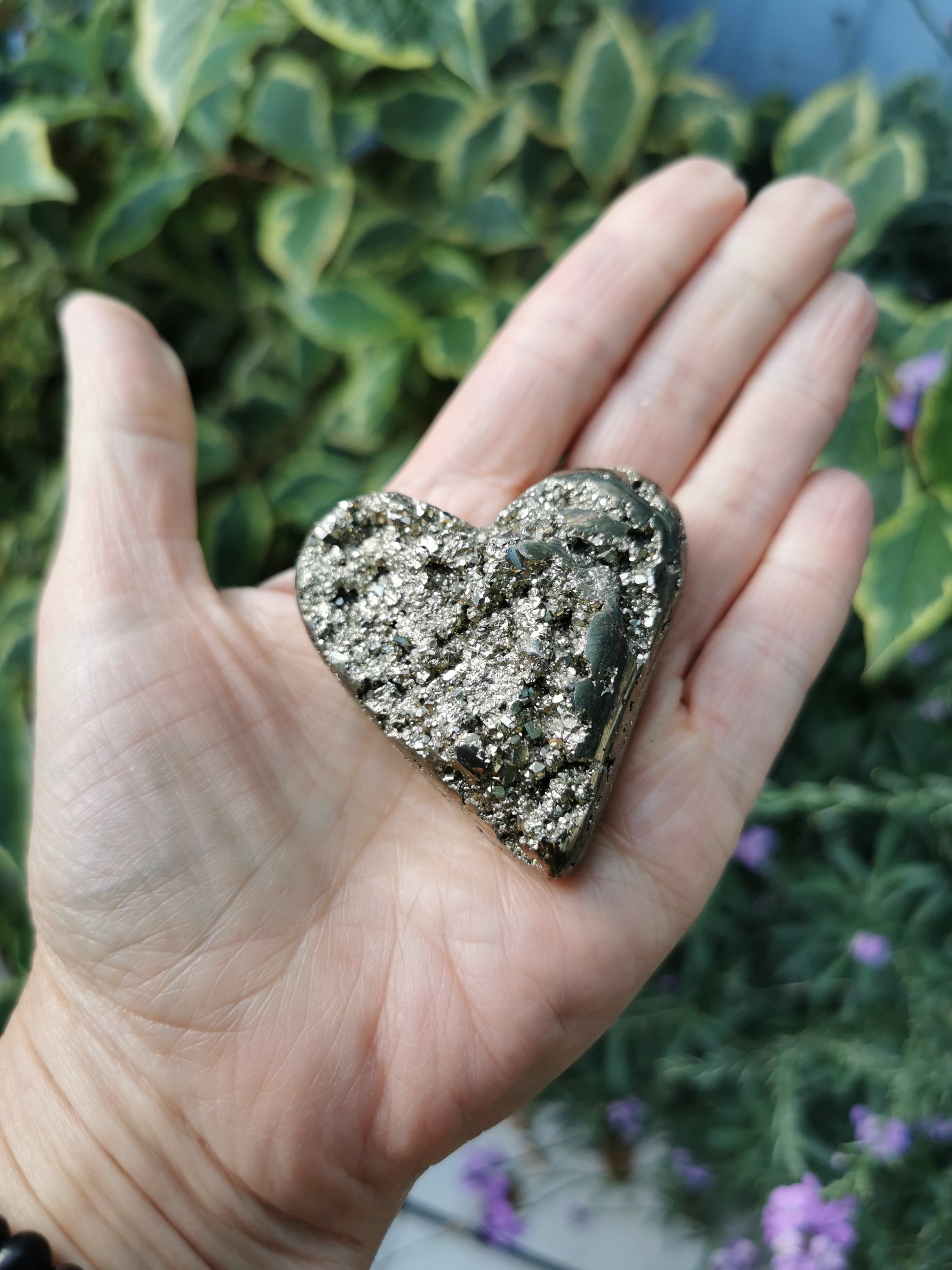 Pyrite Heart - 5.25cm (width)