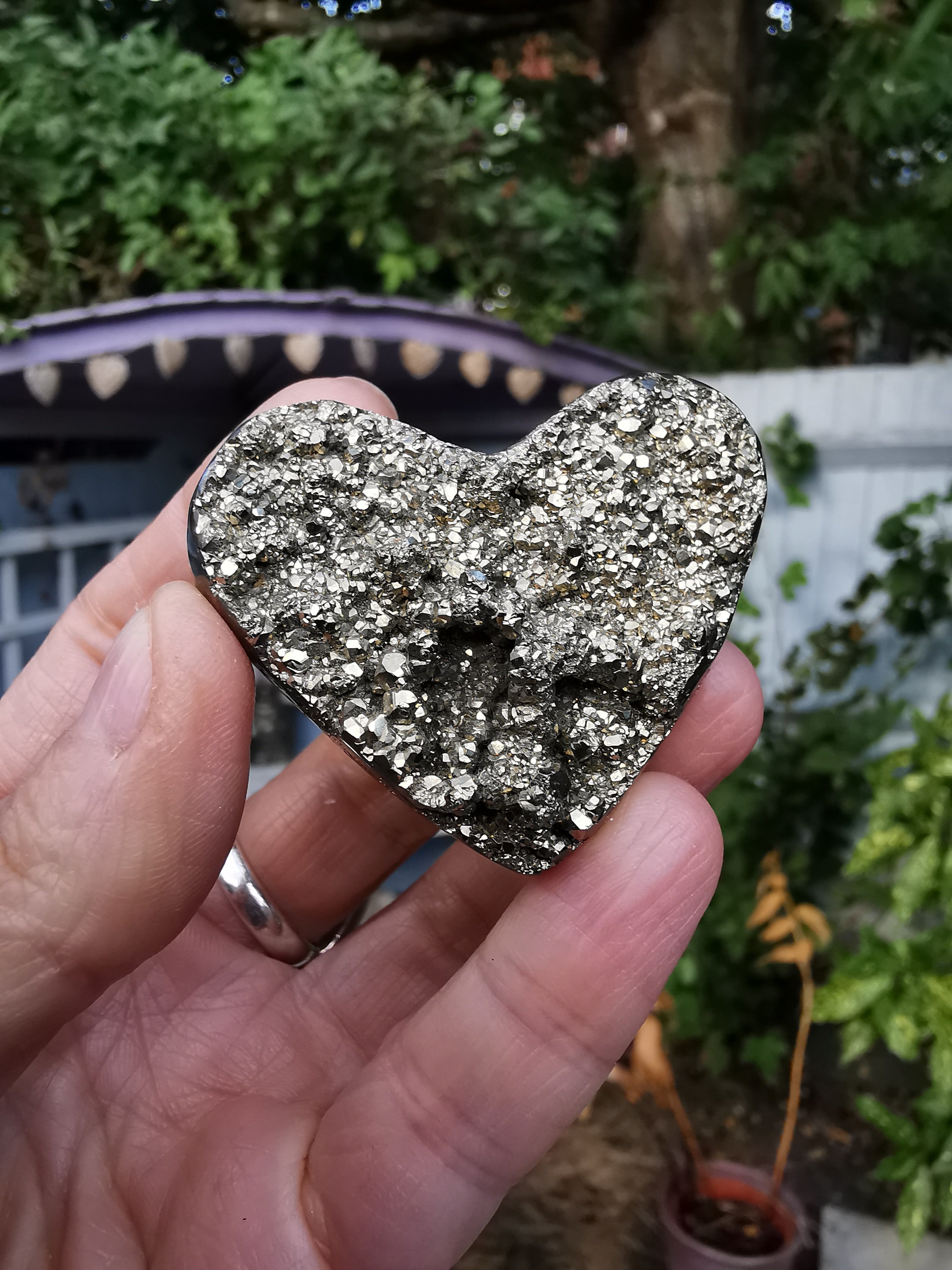 Pyrite Heart - 4.75cm (width)