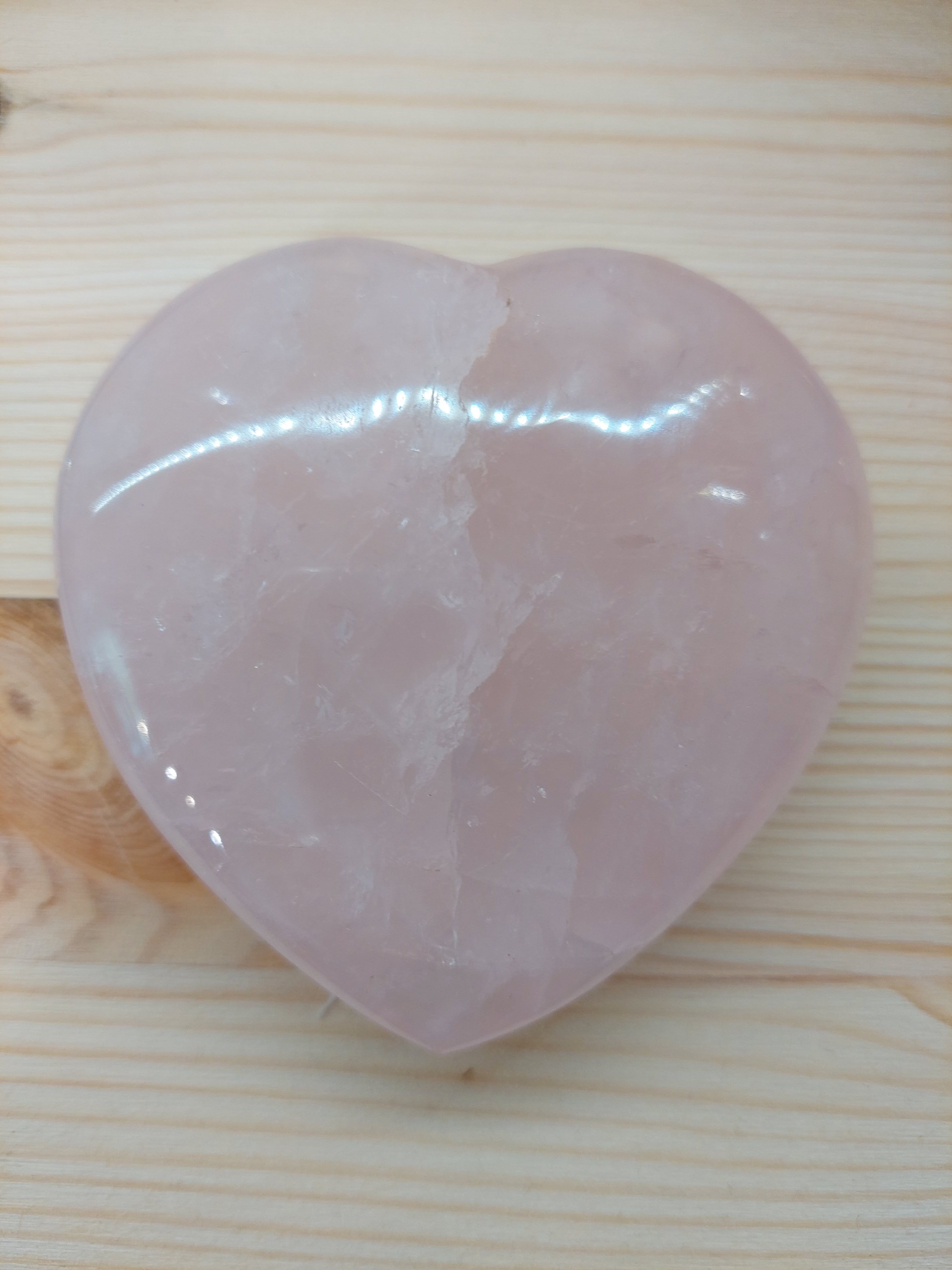 Rose Quartz Heart - 8.7cm (width)