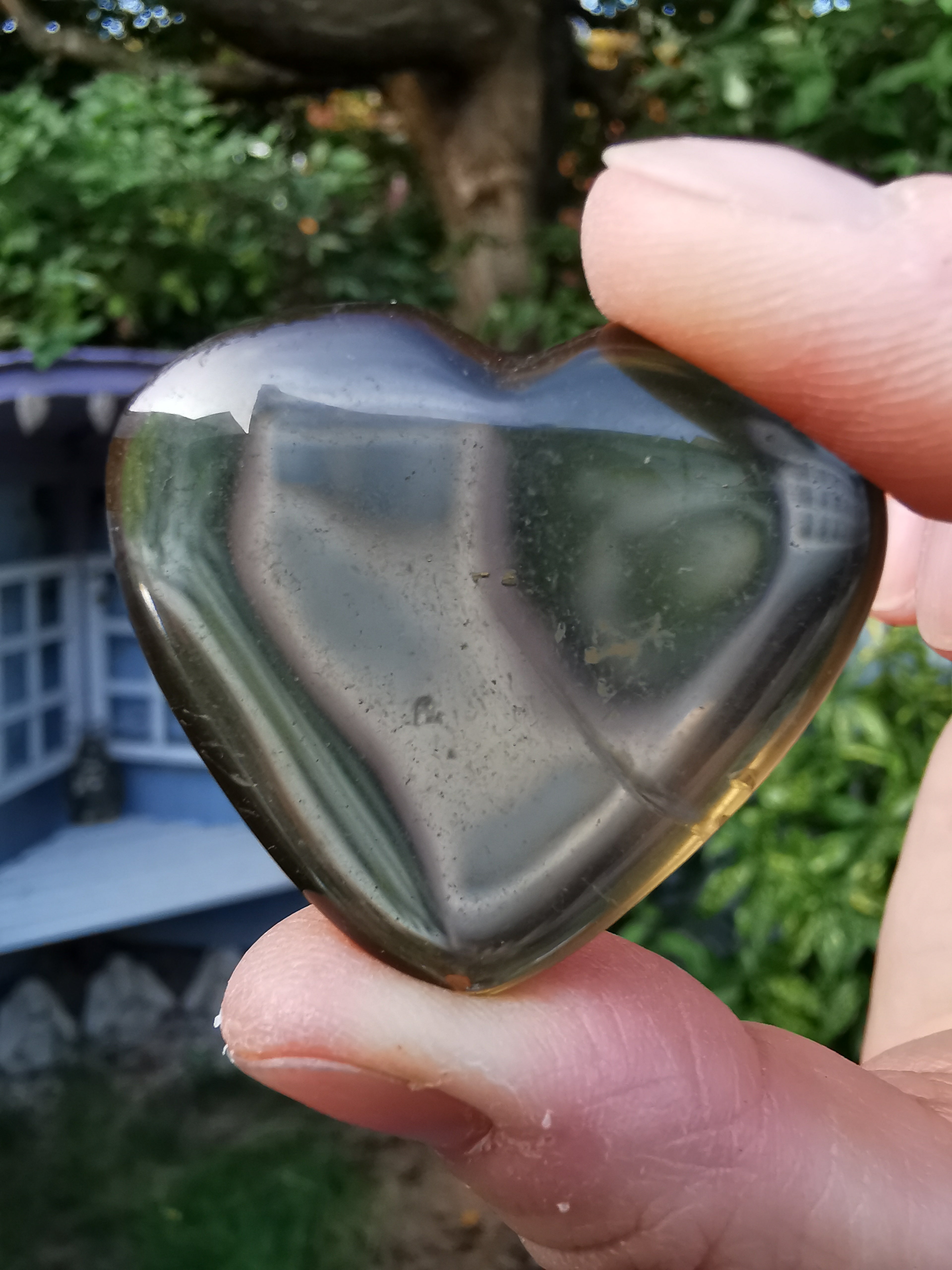 Smoky Quartz Heart - 3.75cm (width)