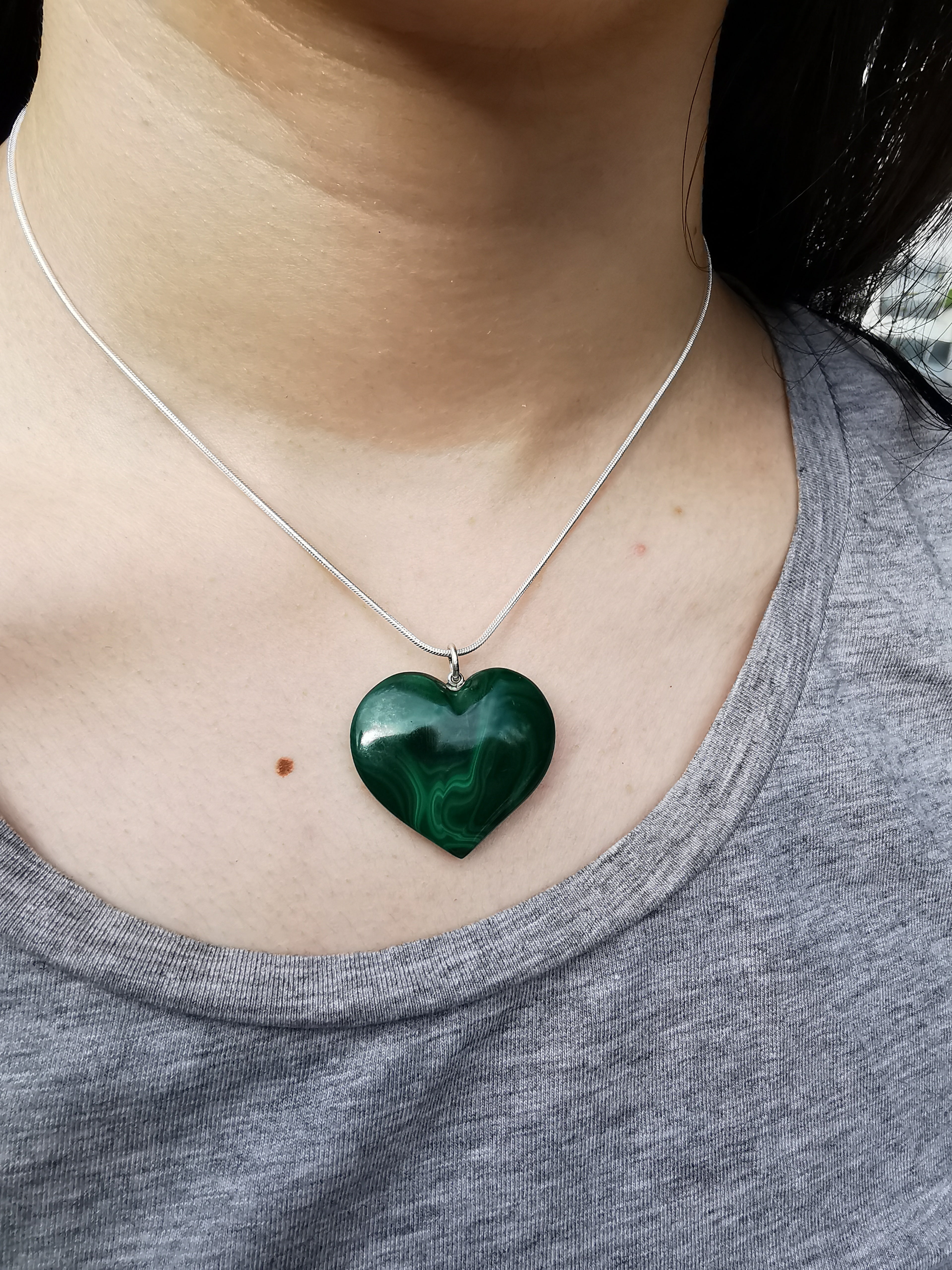 Malachite Heart Pendant