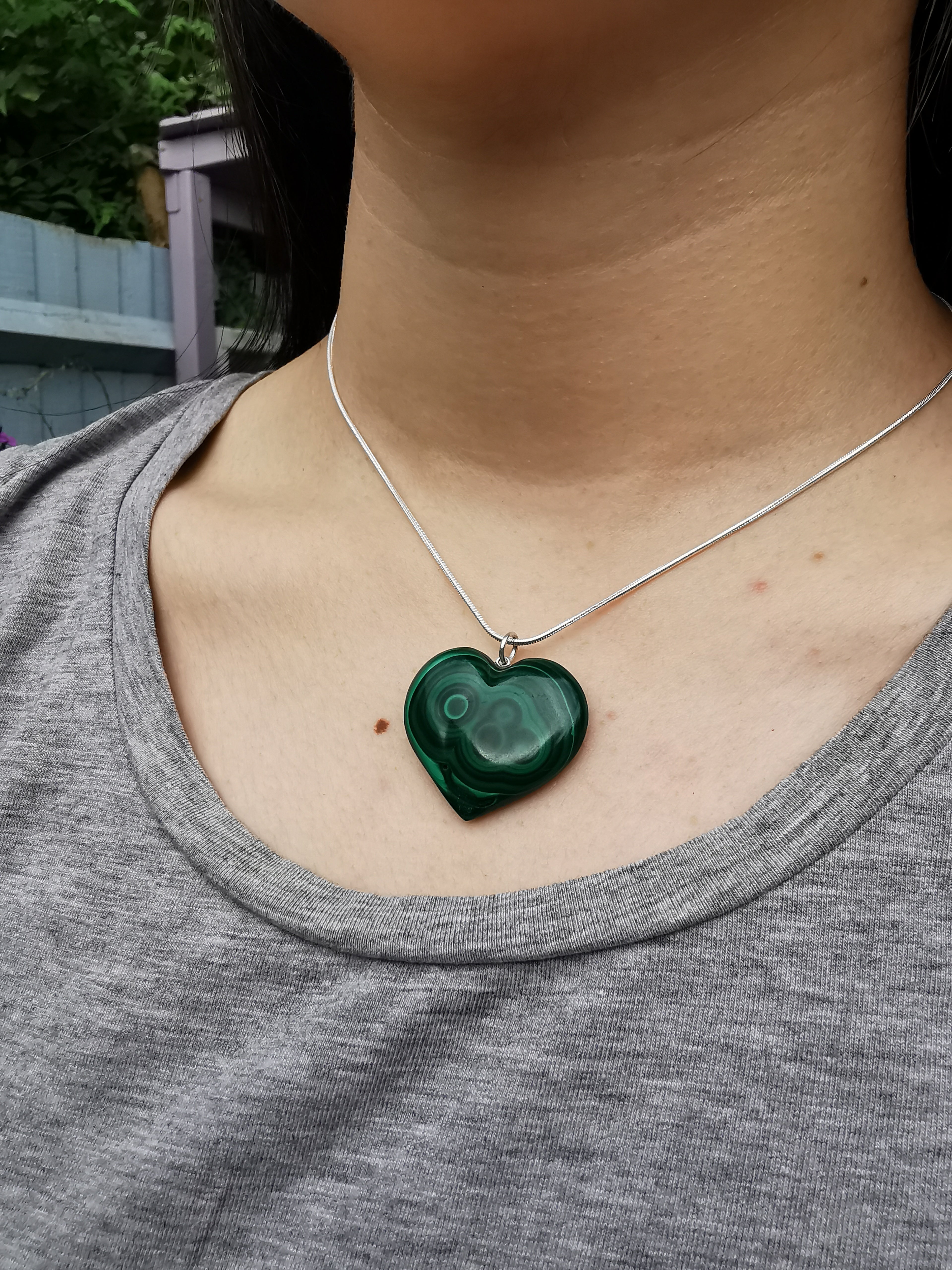 Malachite Heart Pendant
