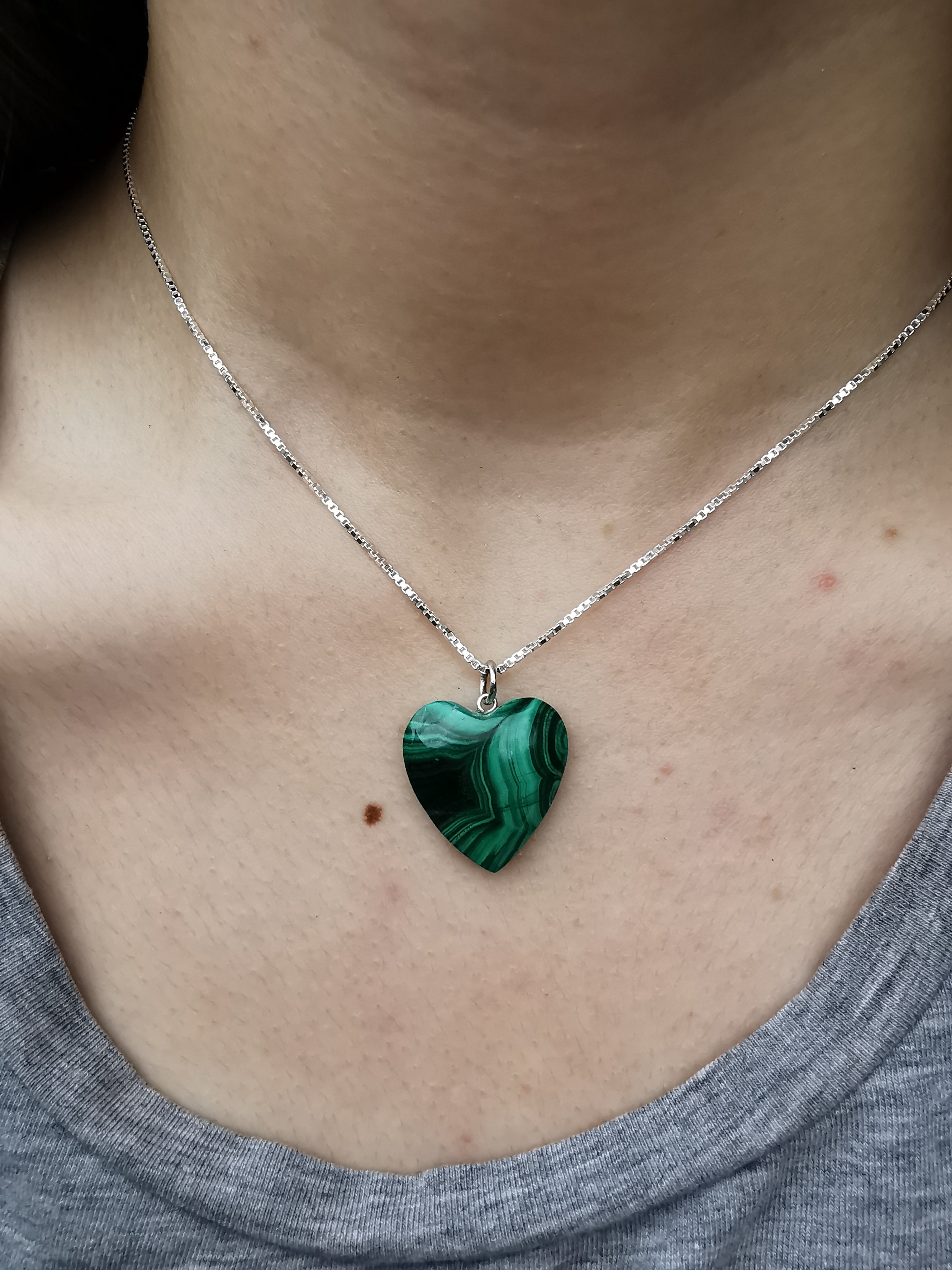 Malachite Heart Pendant
