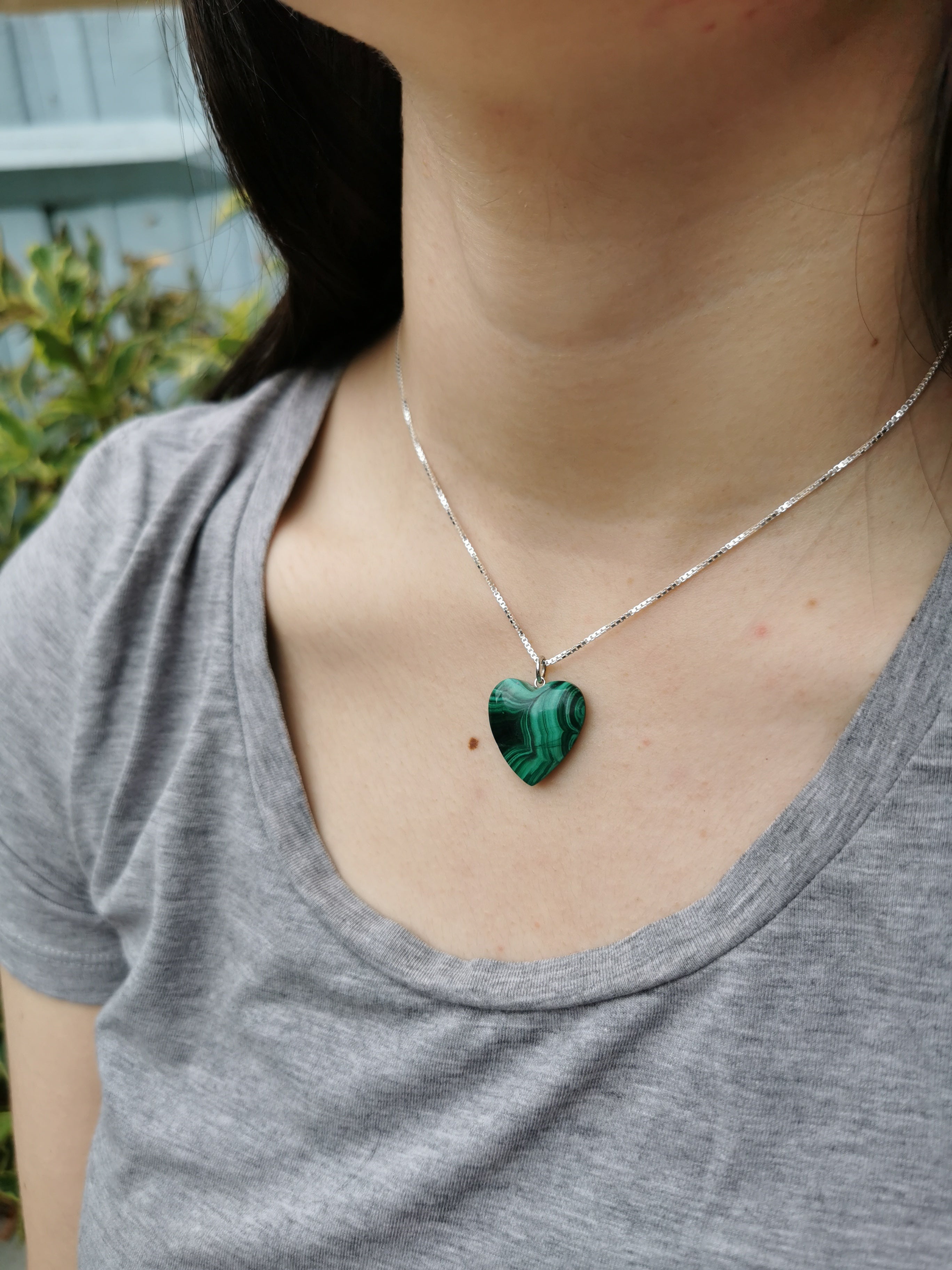 Malachite Heart Pendant