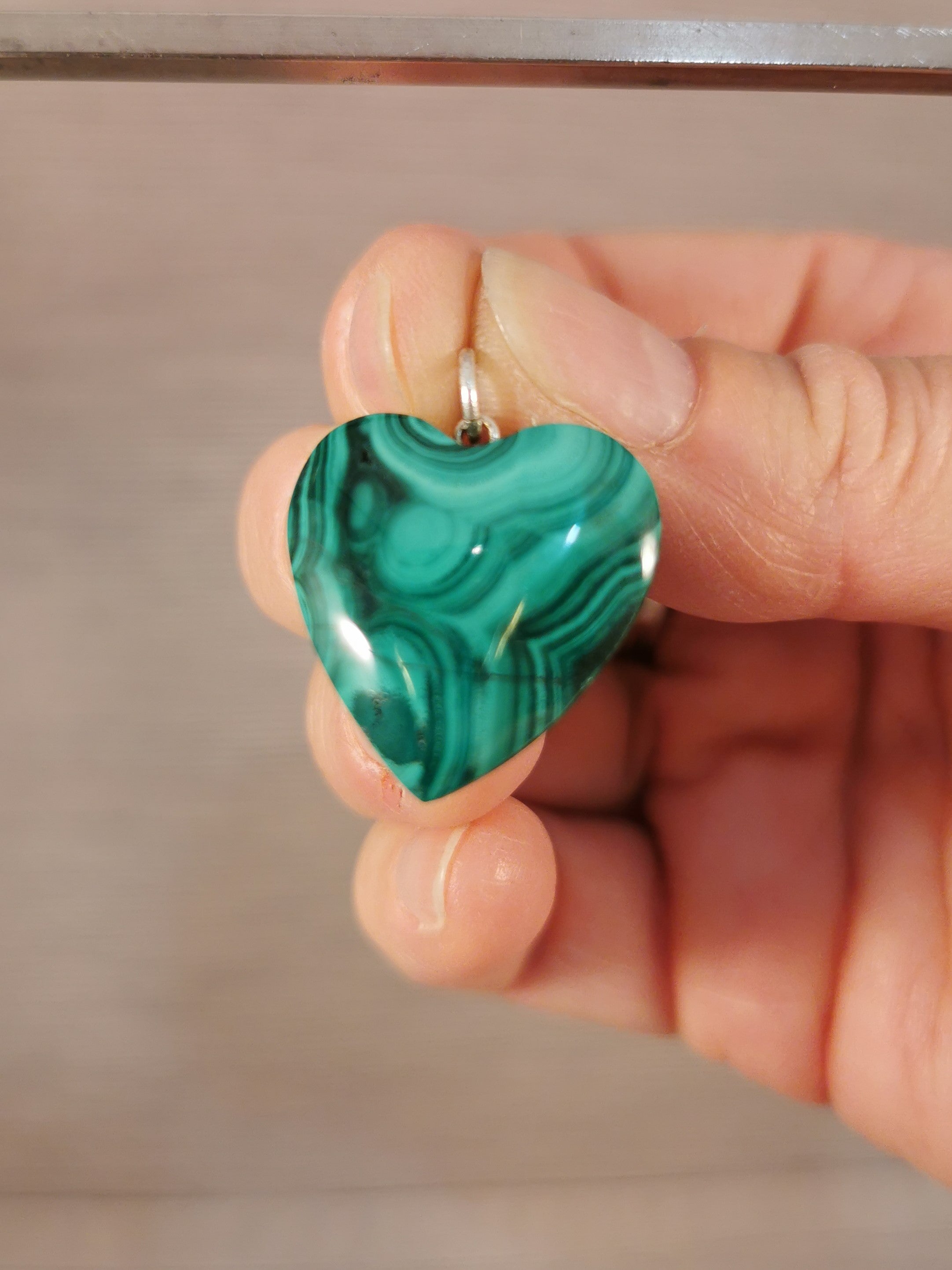 Malachite Heart Pendant
