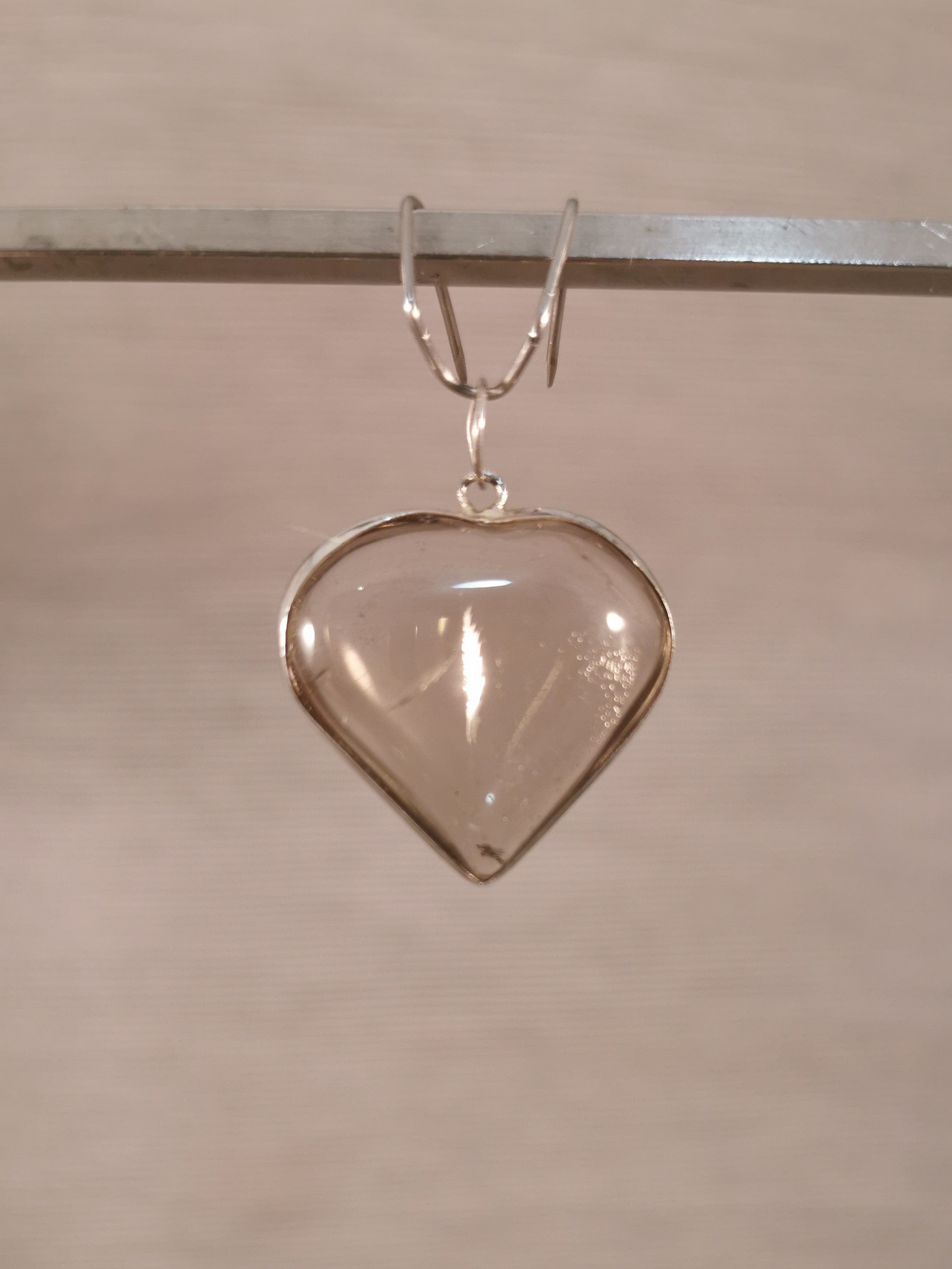 Smoky Quartz Heart Pendant set in Sterling Silver