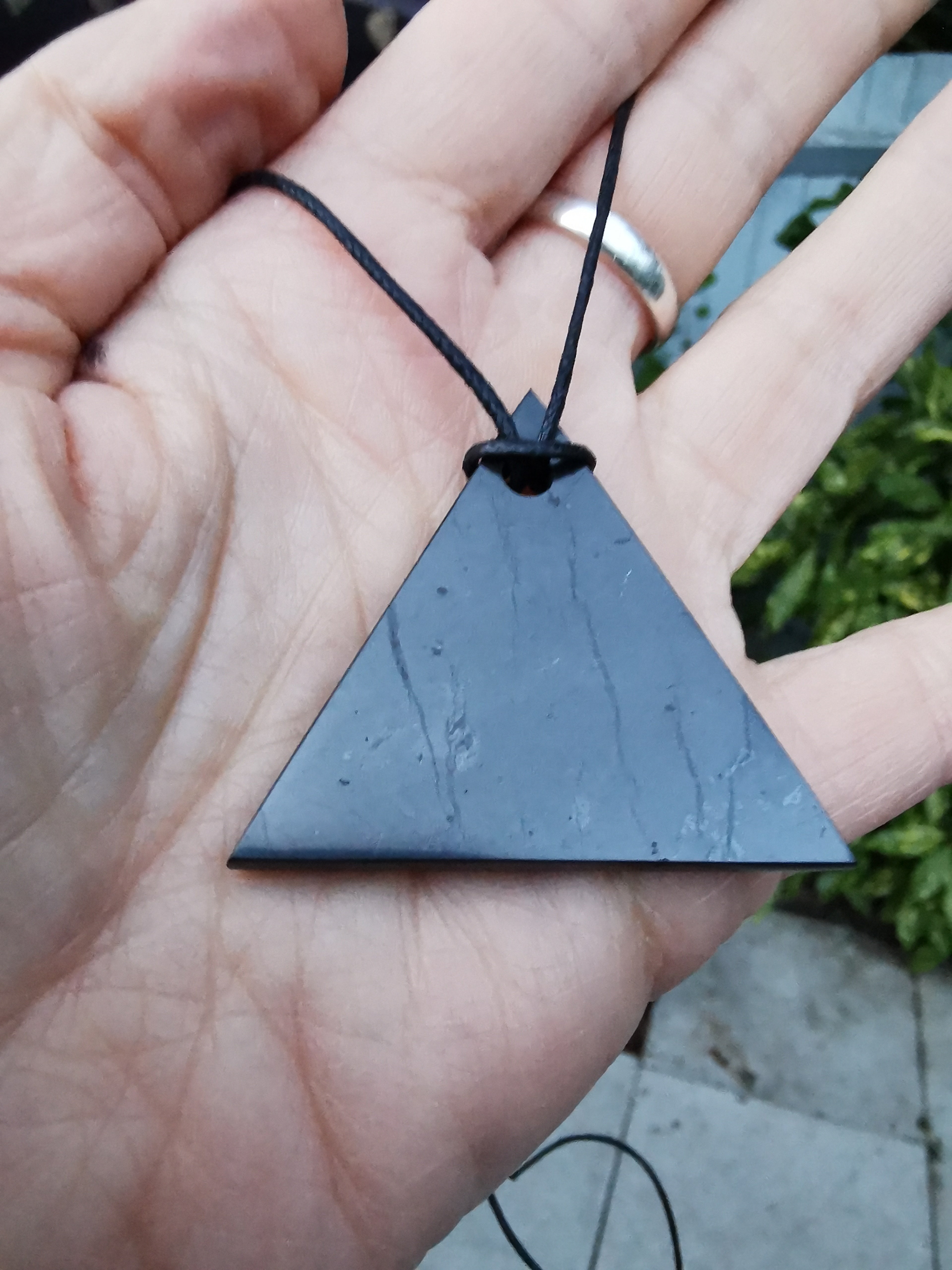 Shungite Necklace - Triangle