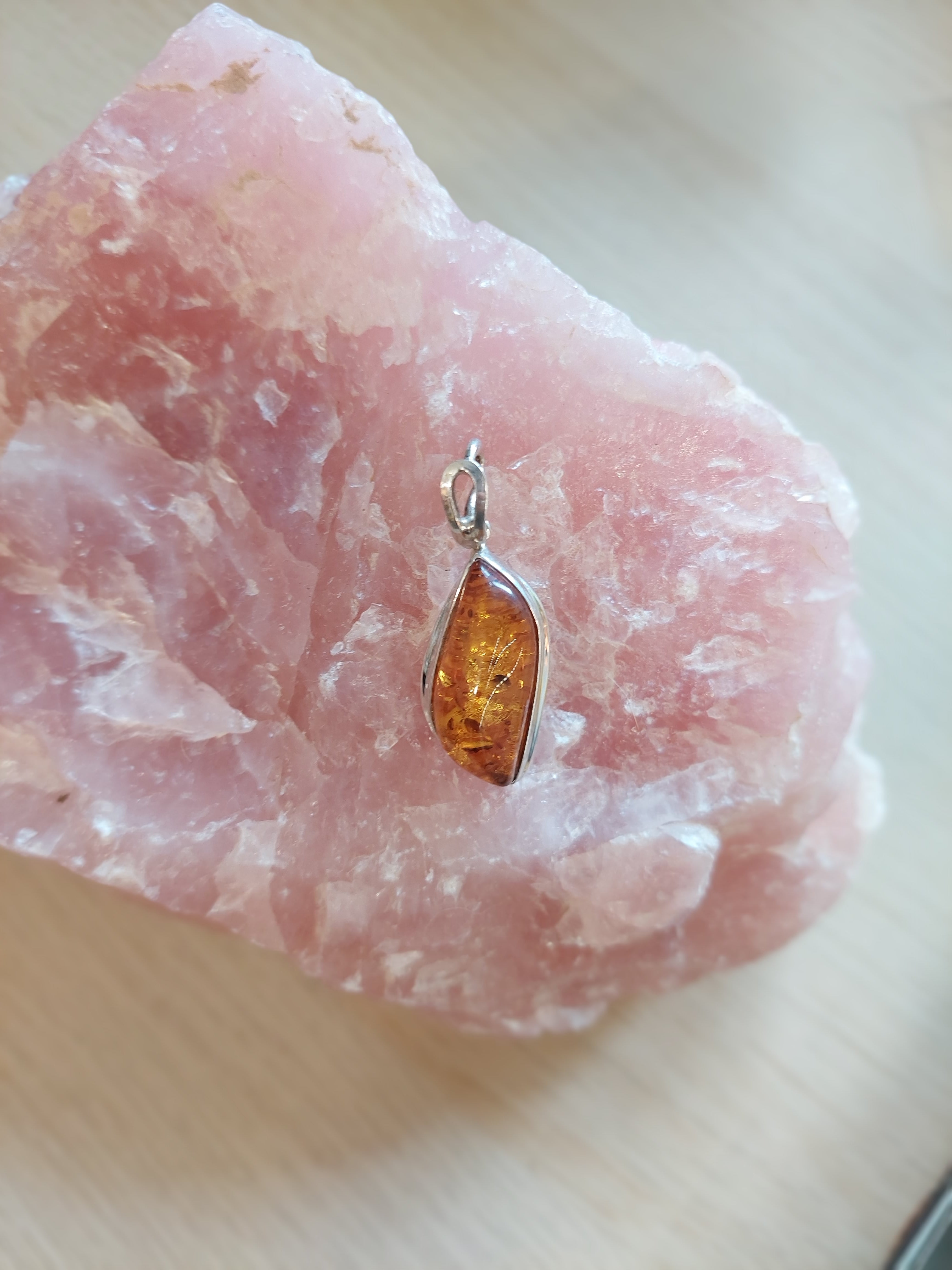 Amber Waves Pendant - Sterling Silver