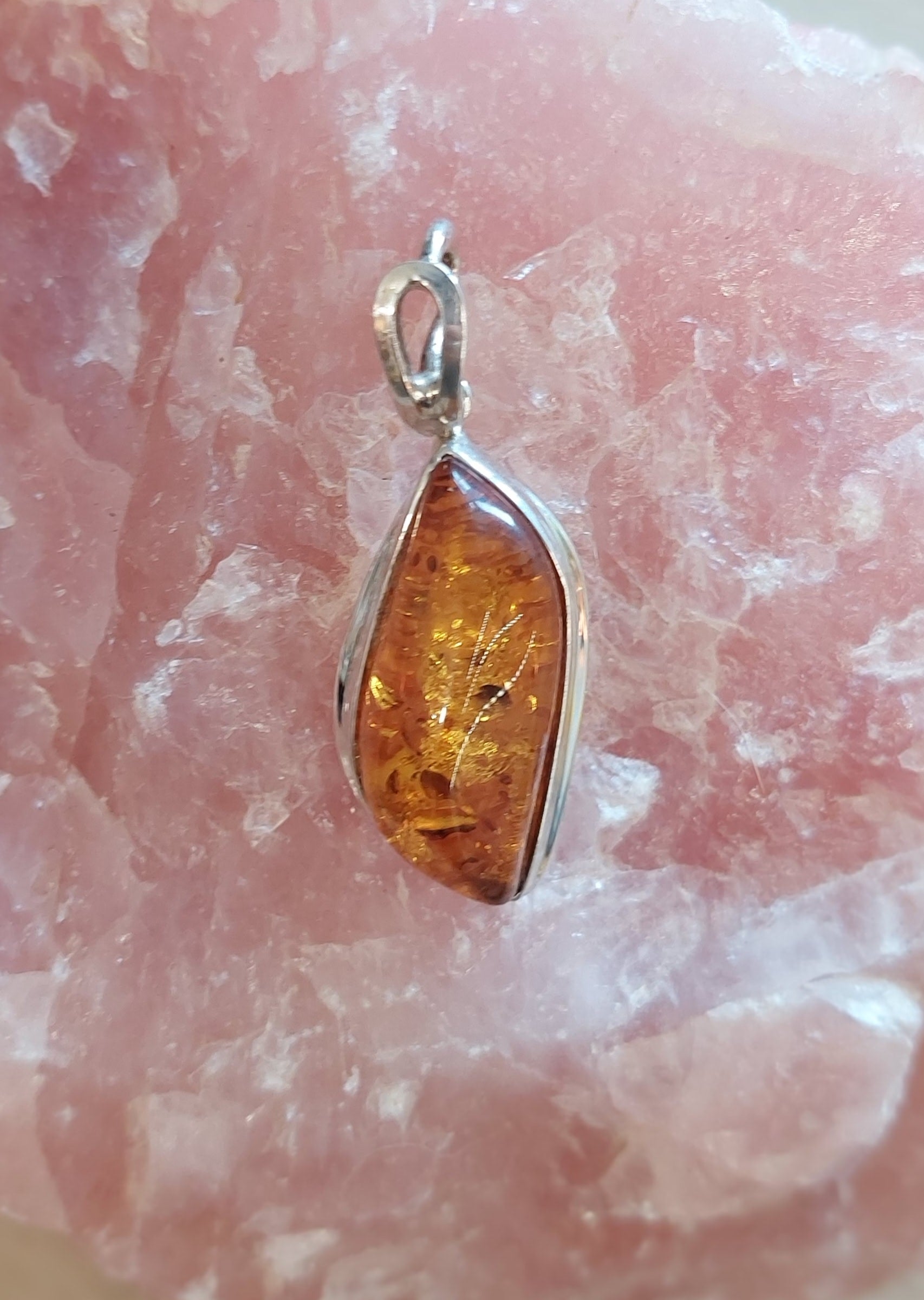 Amber Waves Pendant - Sterling Silver
