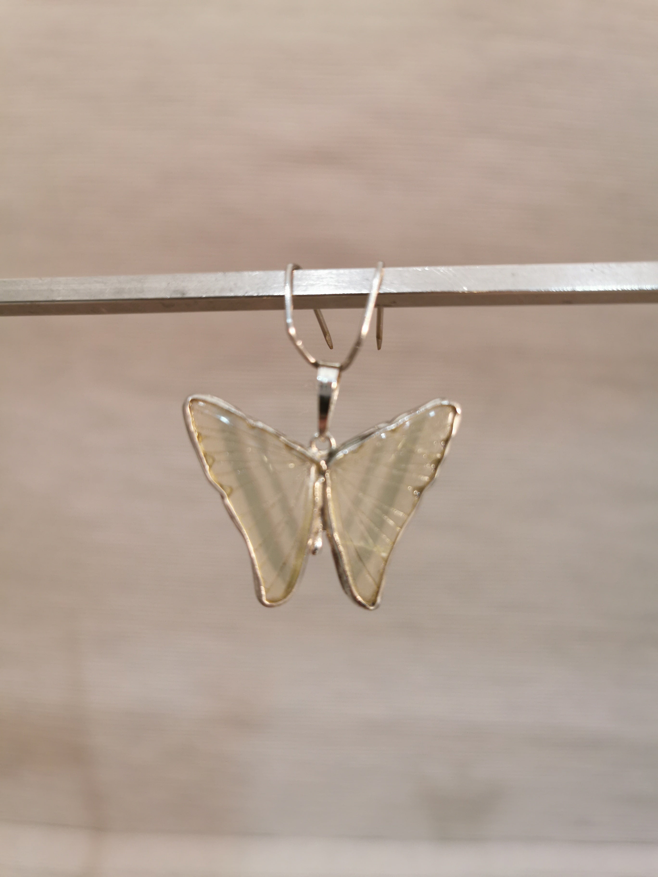 Fluorite Butterfly Pendant - 925 Sterling Silver