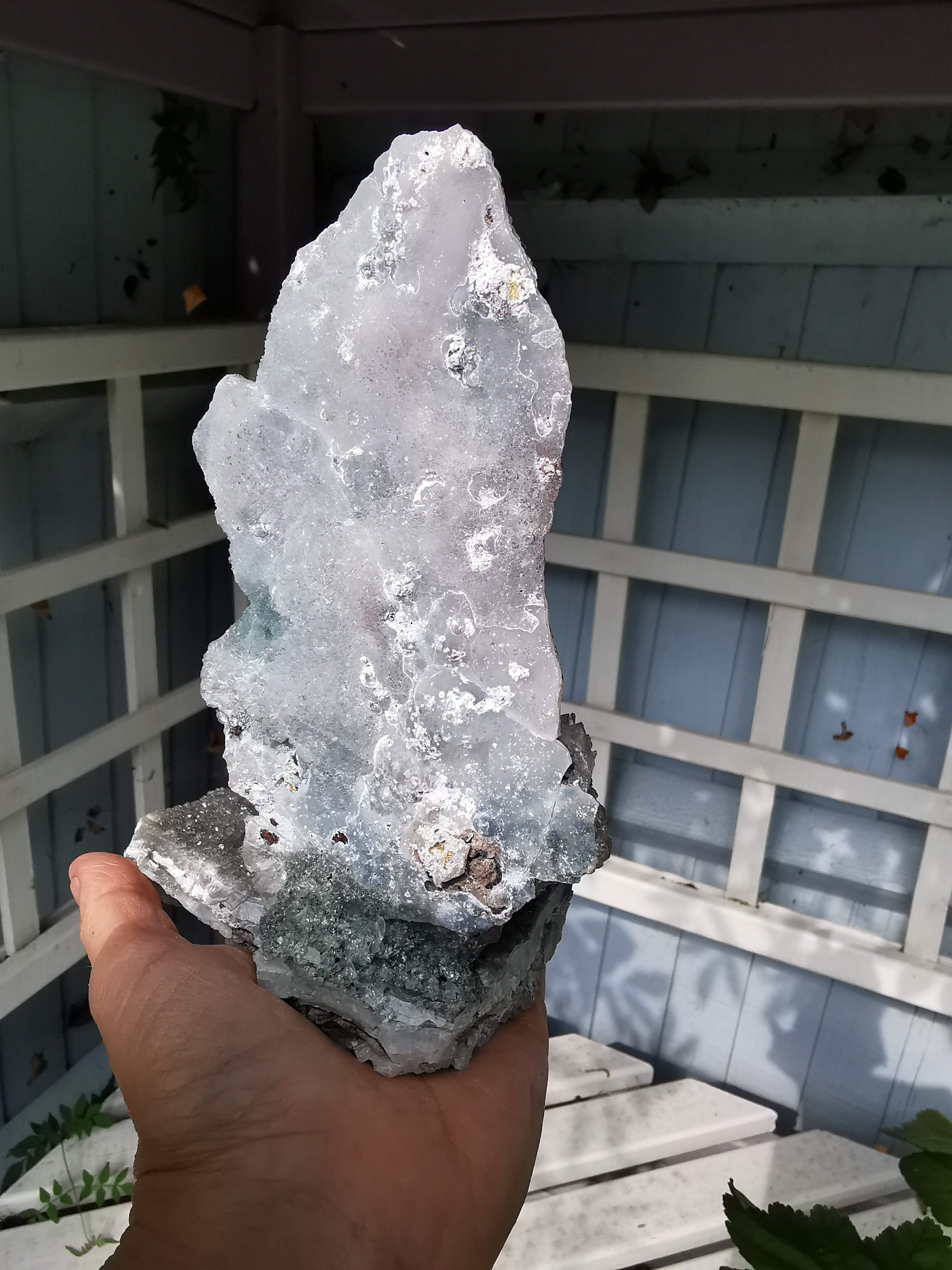 Drusy Quartz and Fishtail Selenite Sculpture