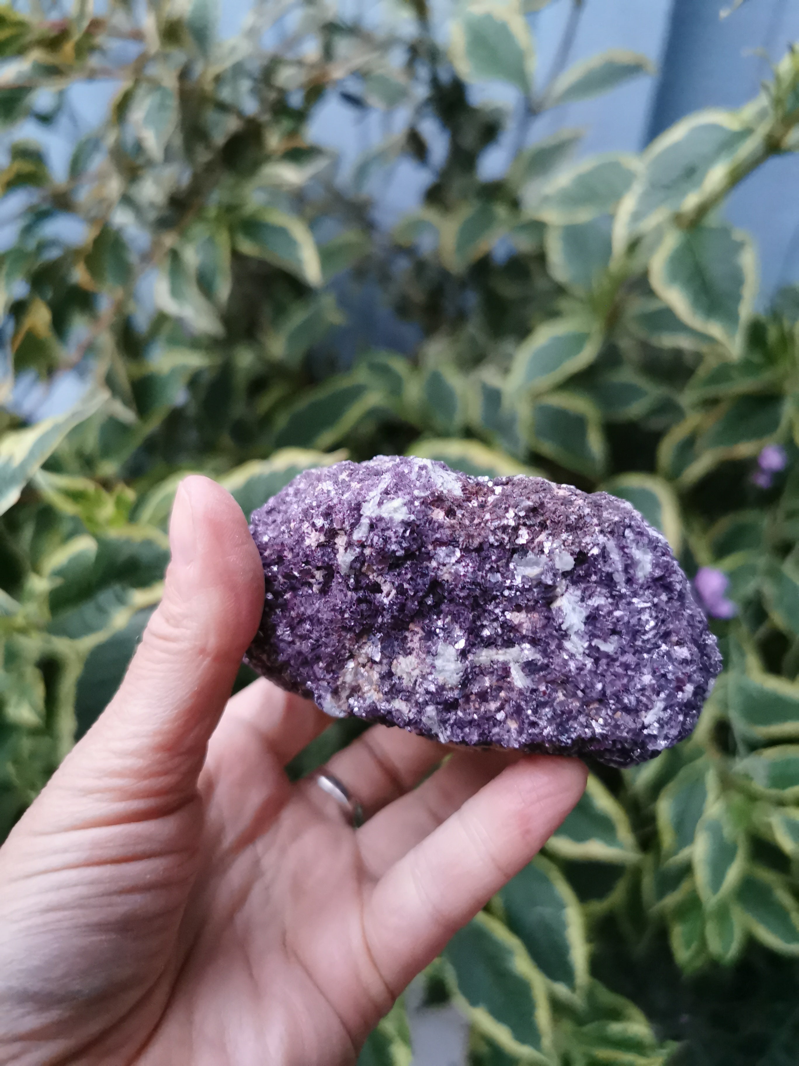 Natural Lepidolite with Mica (Muscovite)