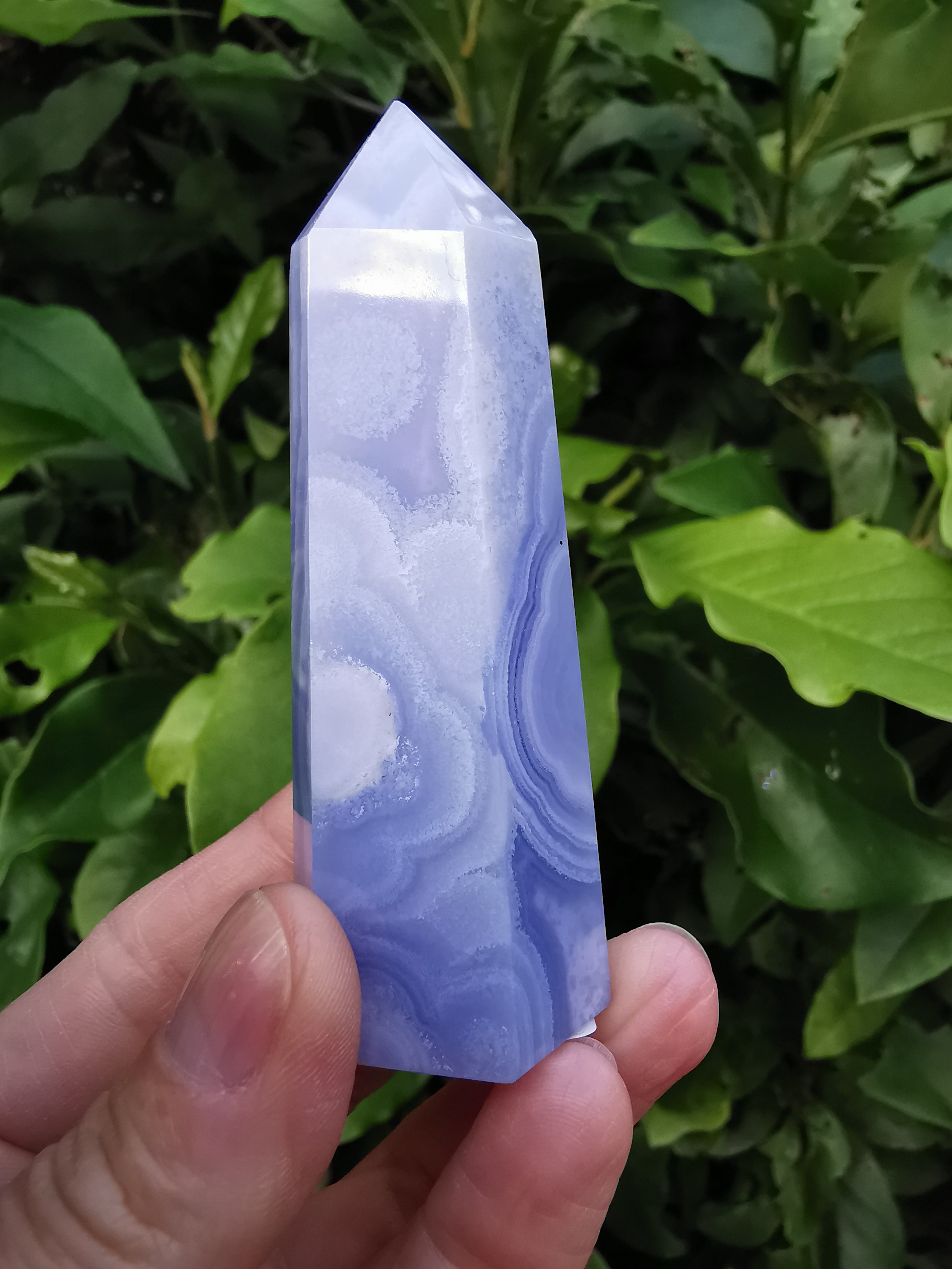 Blue Lace Agate Polished Point