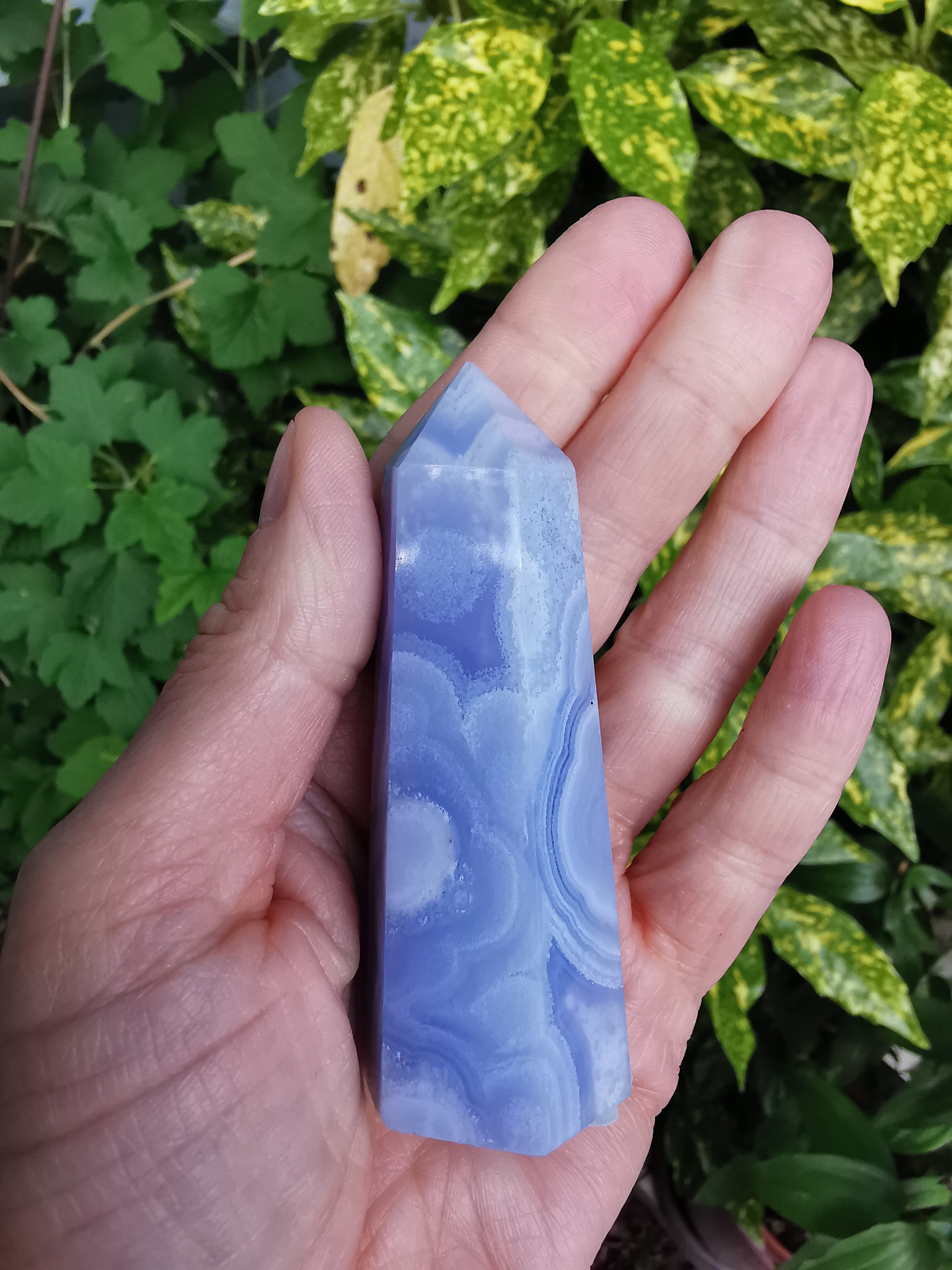 Blue Lace Agate Polished Point