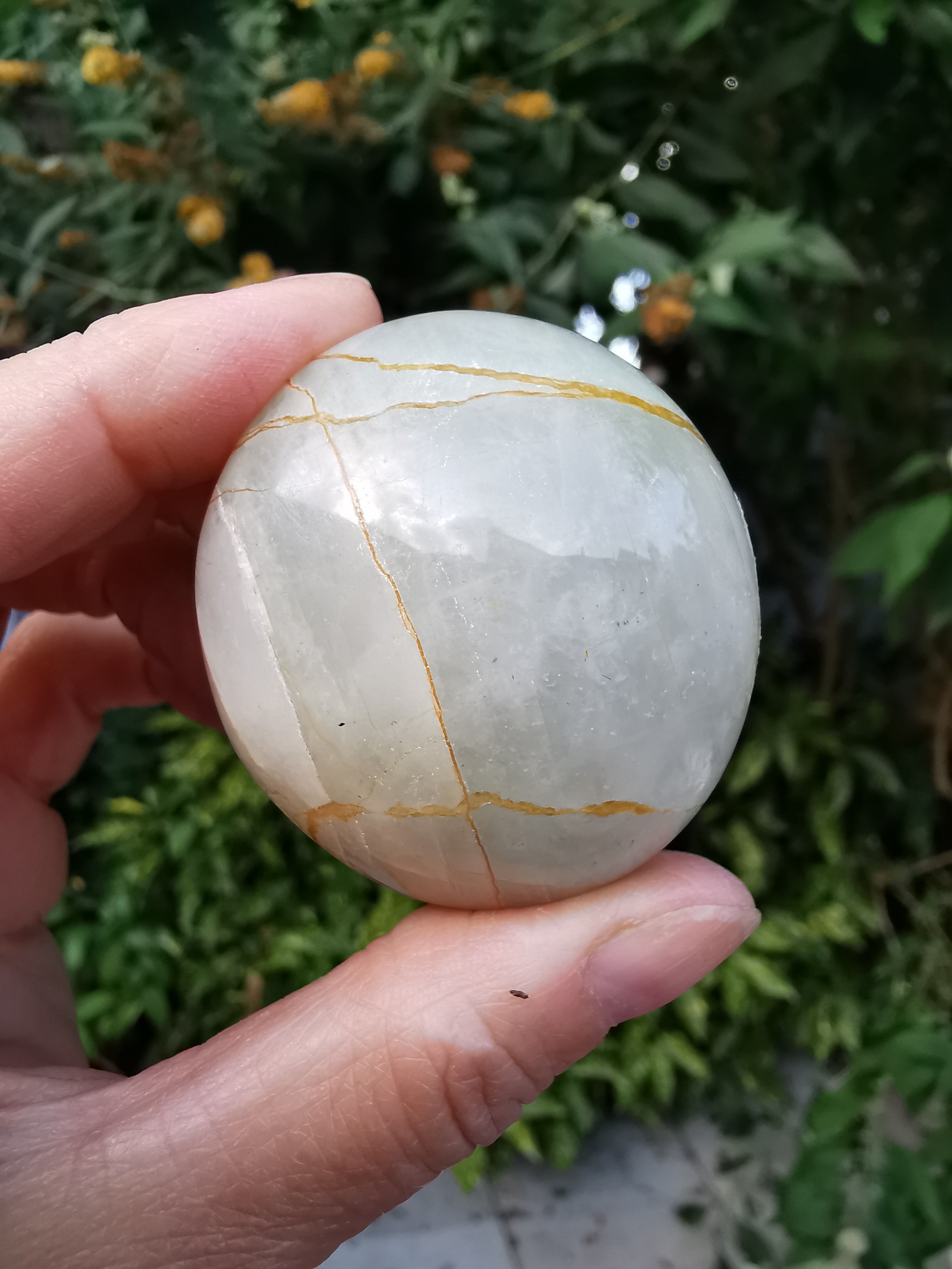 Garnierite - 'Green Moonstone' Palm Stone