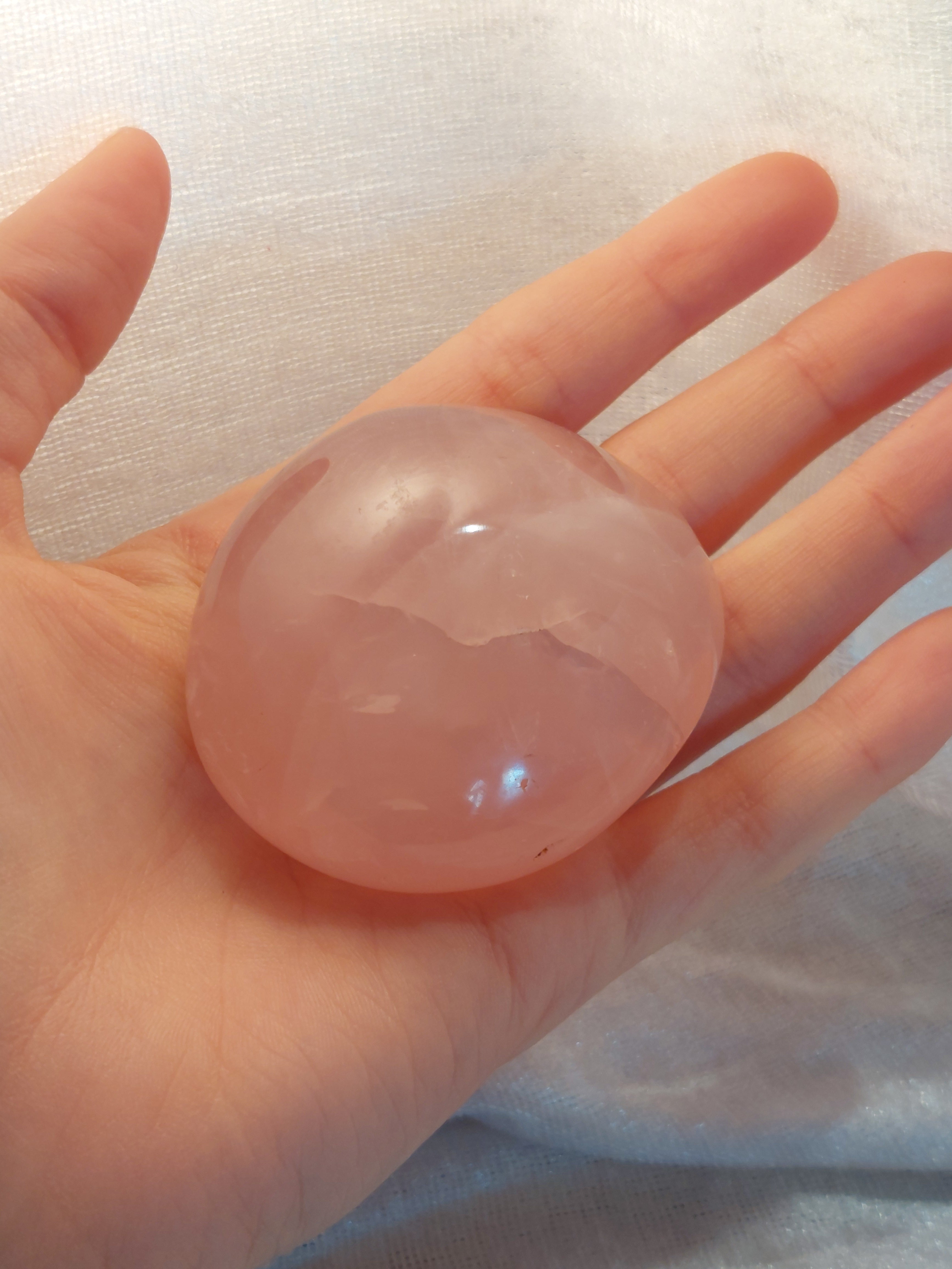 Rose Quartz Palm Stone