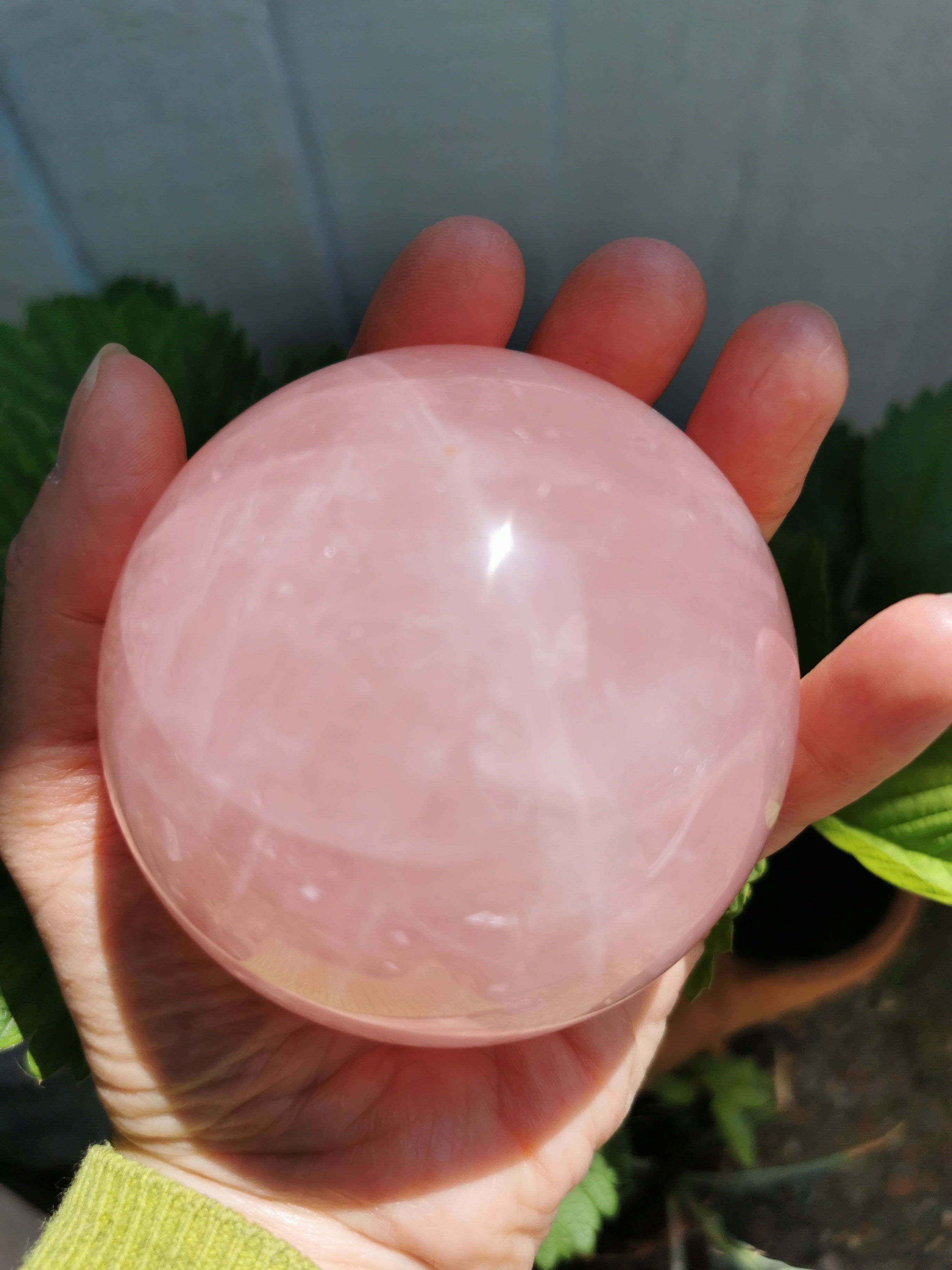 Rose Quartz Sphere - 7.5cm (diameter)