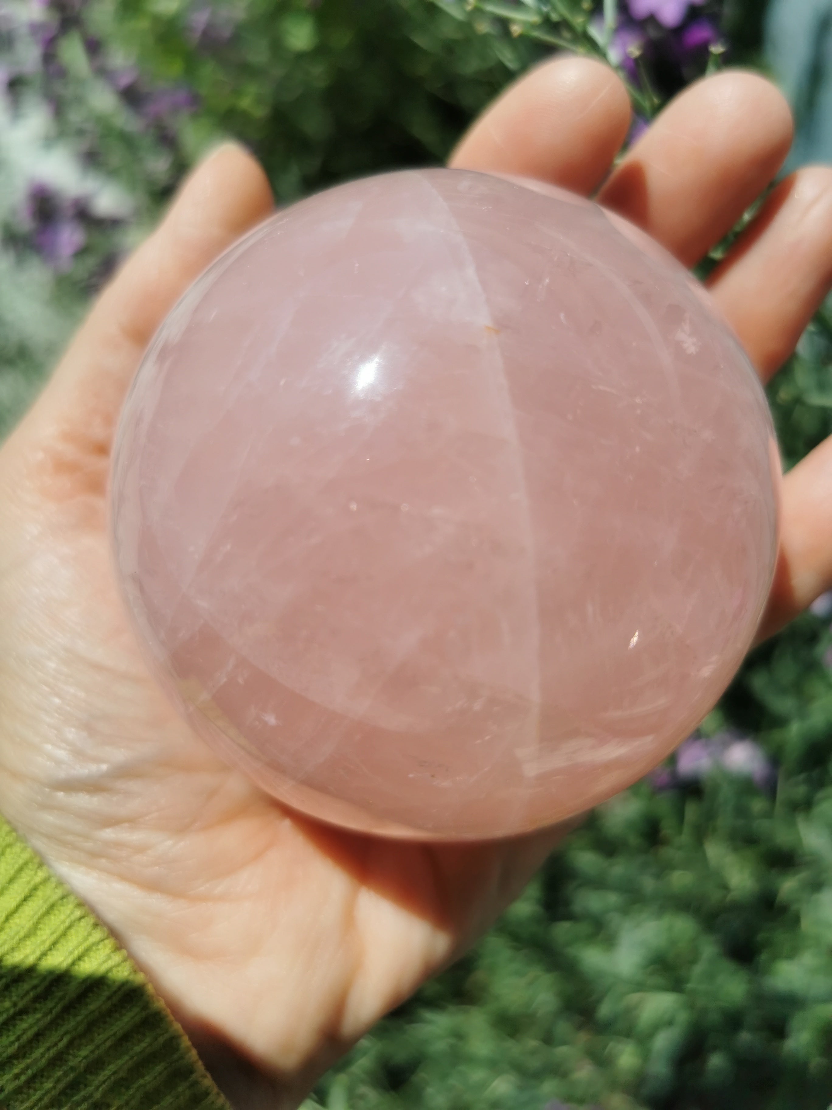 Rose Quartz Sphere - 7.5cm (diameter)