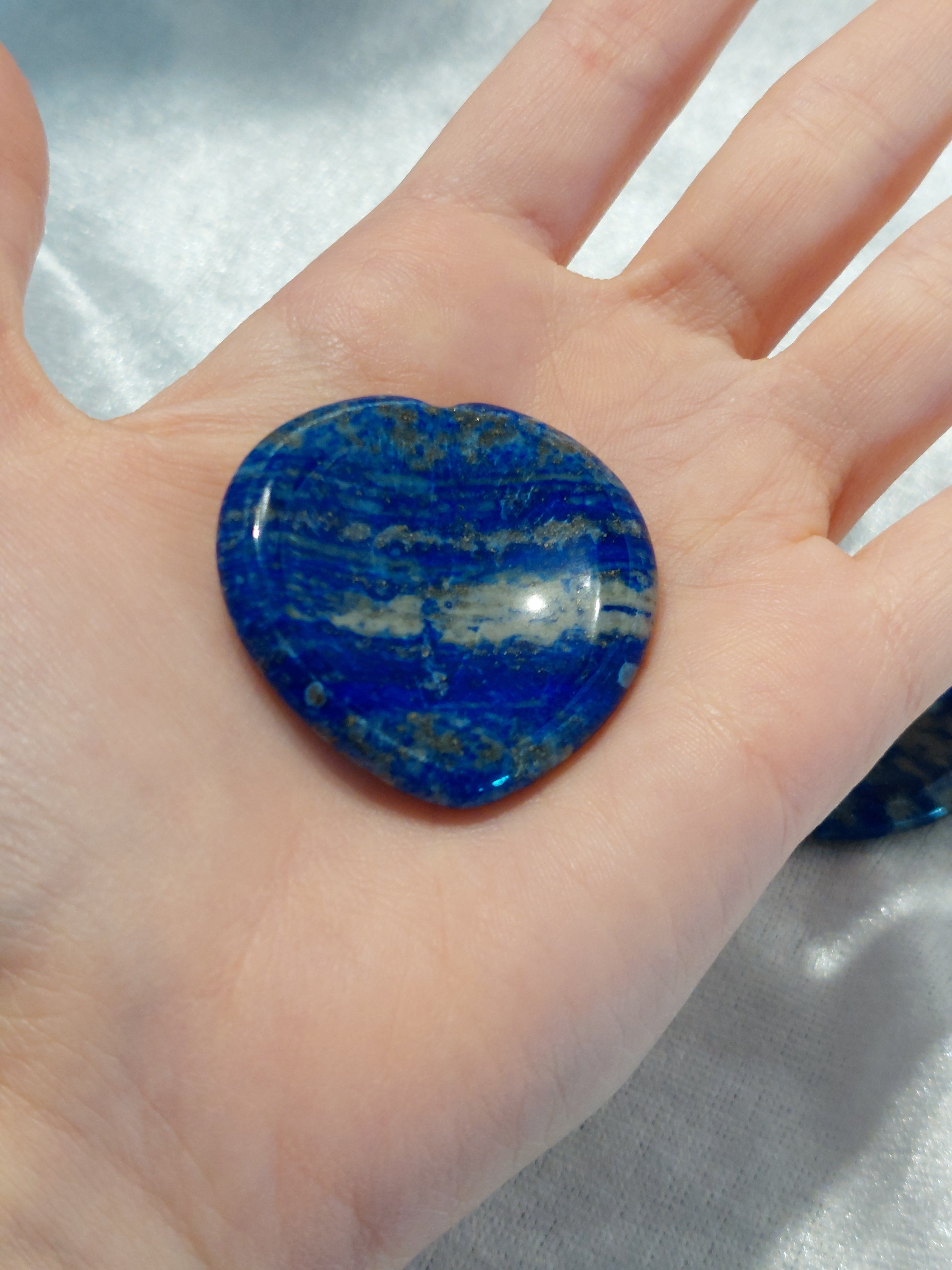 Lapis Lazuli Heart Shaped Thumb Stone
