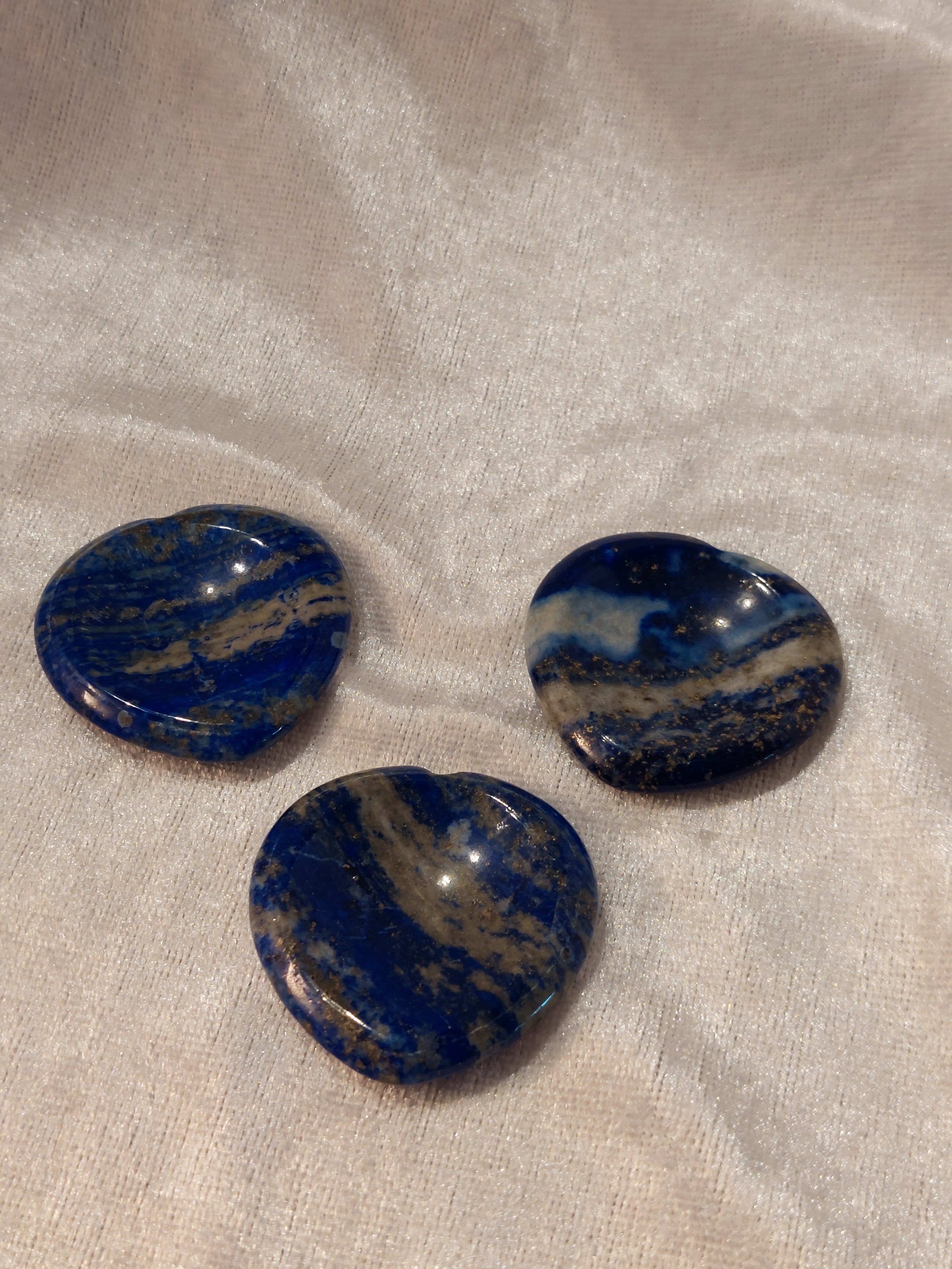 Lapis Lazuli Heart Shaped Thumb Stone