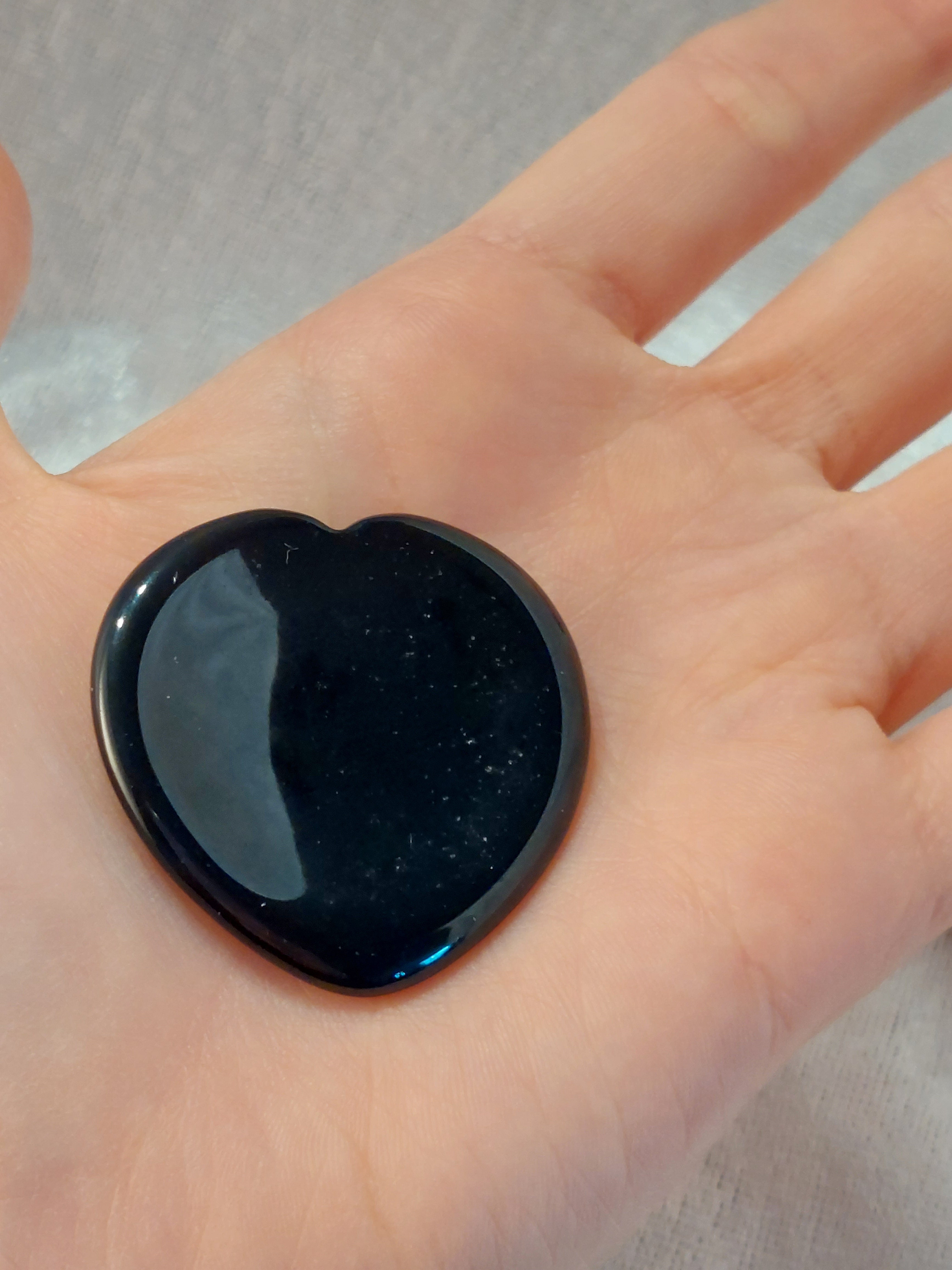 Obsidian Heart Shaped Thumb Stone